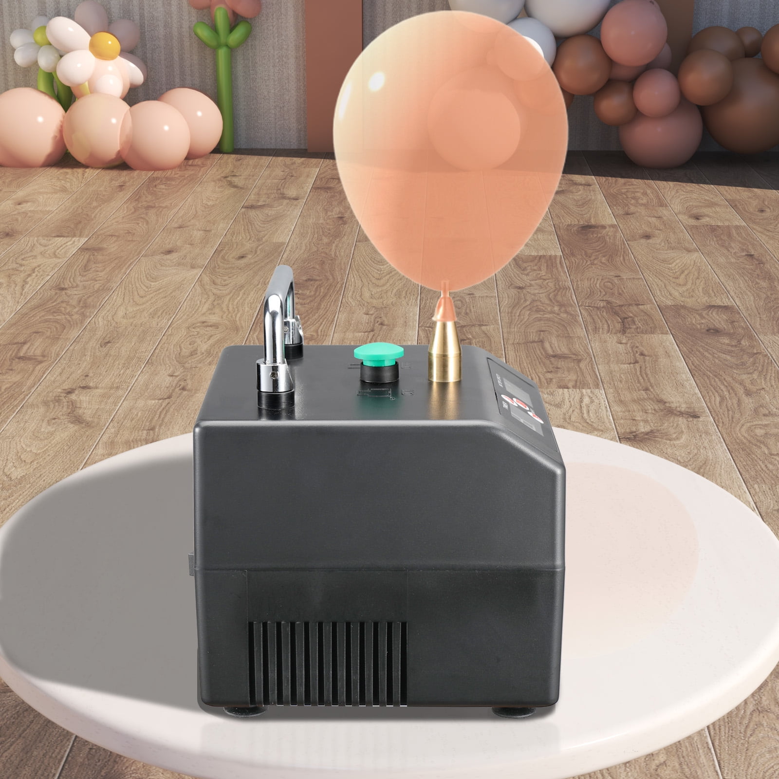 ECUTEE Electric Balloon Pump with Timer and Battery Display (Black, 5.5 x 5.5 x 6.7 in) k5cxb