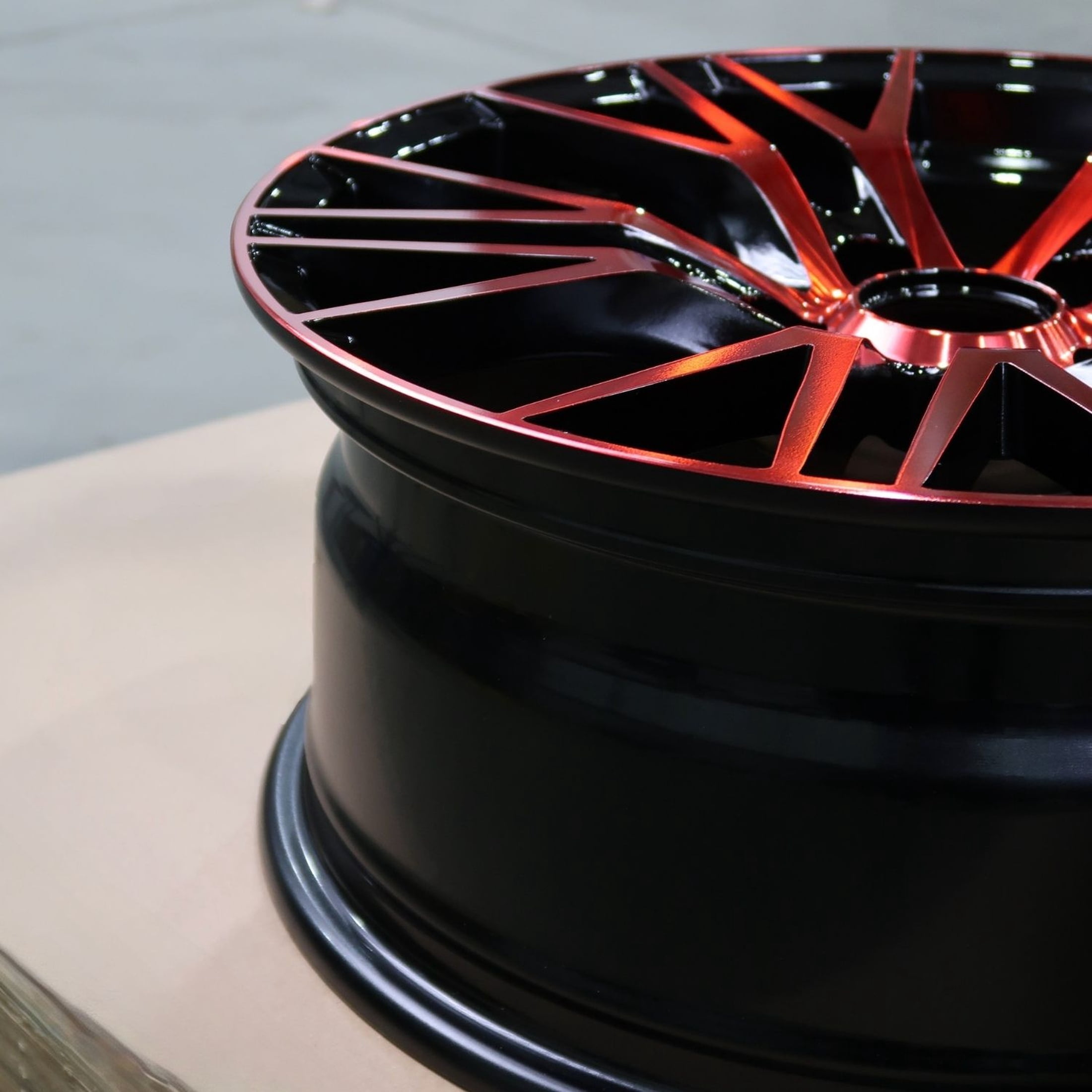 NextSet Wheels Alloy Wheel Rim (Black Machined Red, 18 in) t5f1l