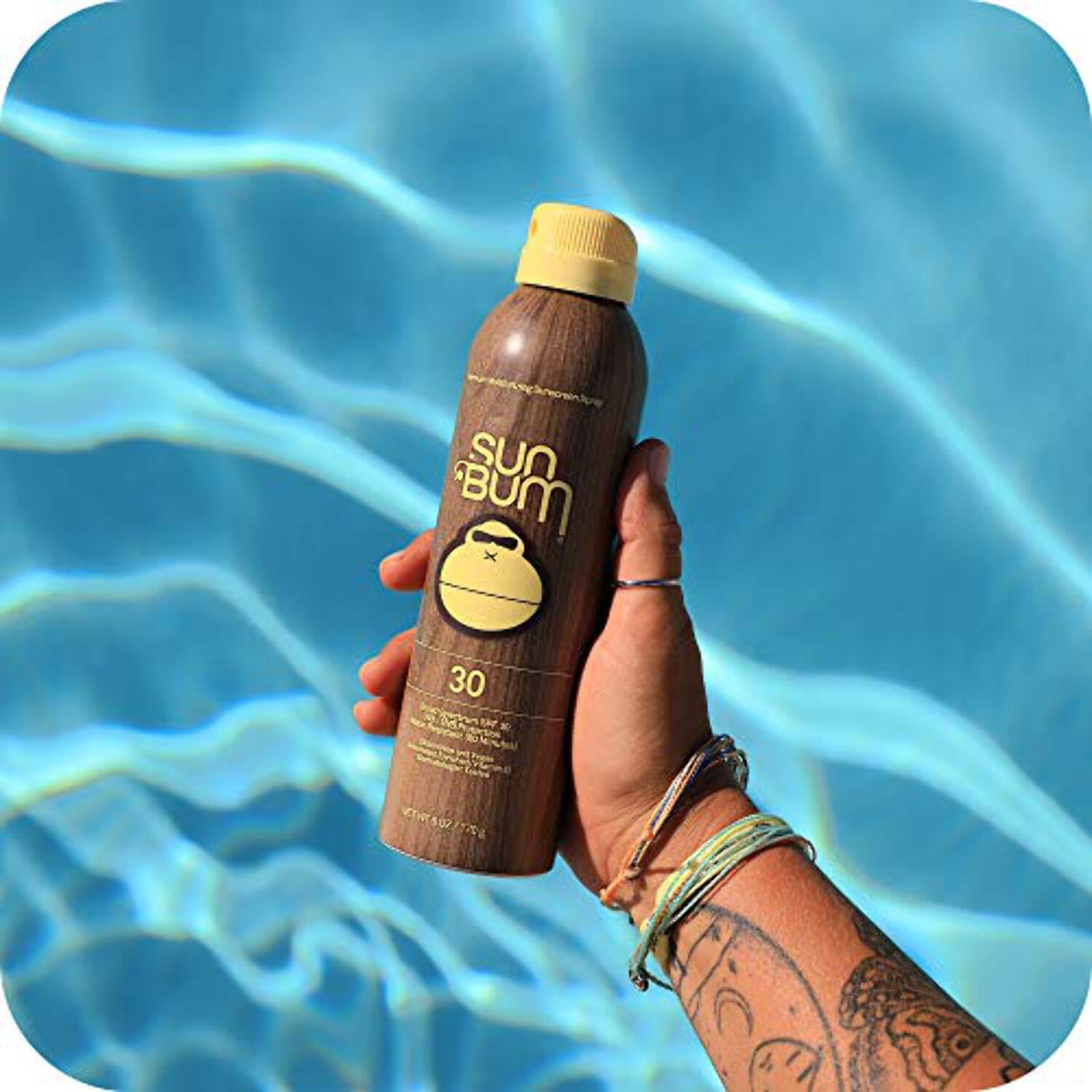 Sun Bum Original SPF 30 and 50 Sunscreen Spray Broad Spectrum Moisturizing Protection (6 fl oz, 2 Pack) zel1d