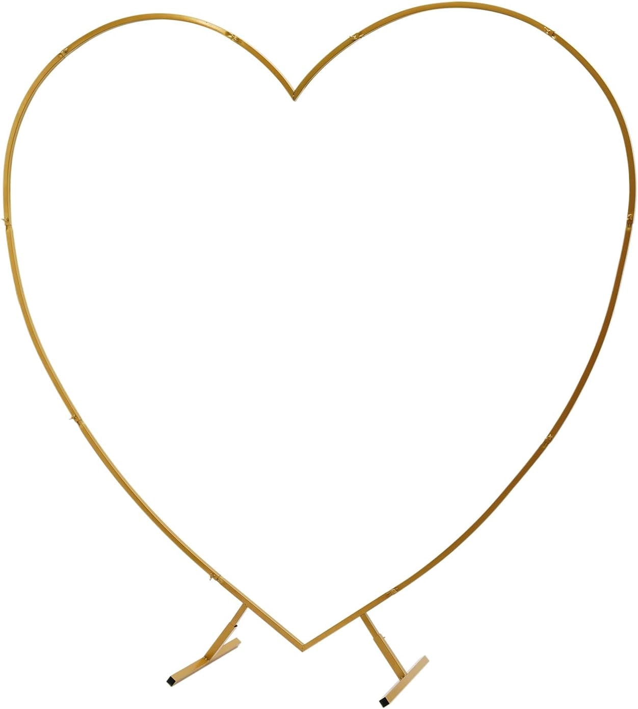 Generic Heart Shape Wedding Arch Frame, Metal Balloon Arch Kit for Party Decor and Garden Trellis (Gold, 79.2 in x 82.7 in) 5g8cb
