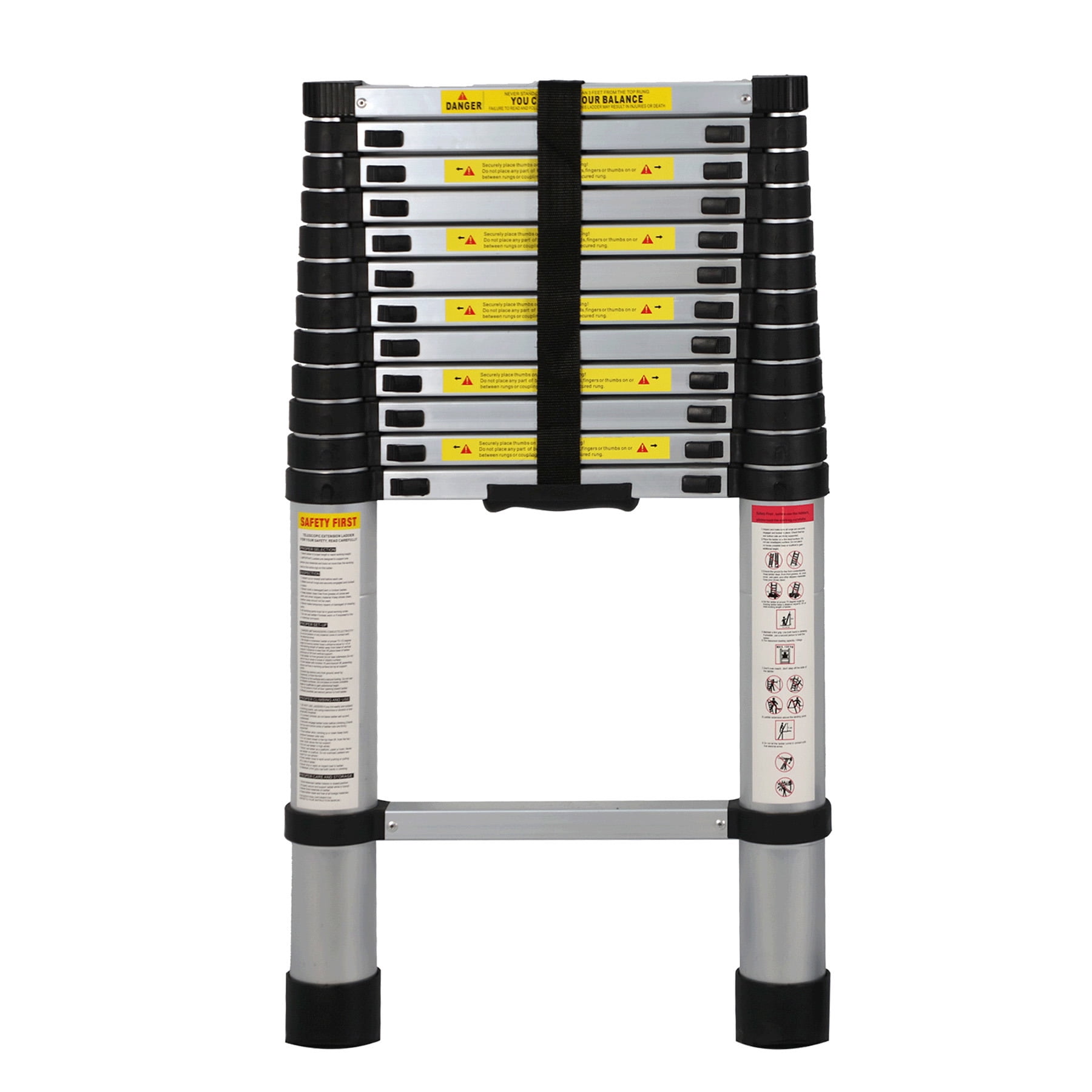APOLLOLIFT Telescopic Ladder, Heavy-Duty Aluminum Extension Ladder for Home and Industrial Use (12.47 ft) jjnze