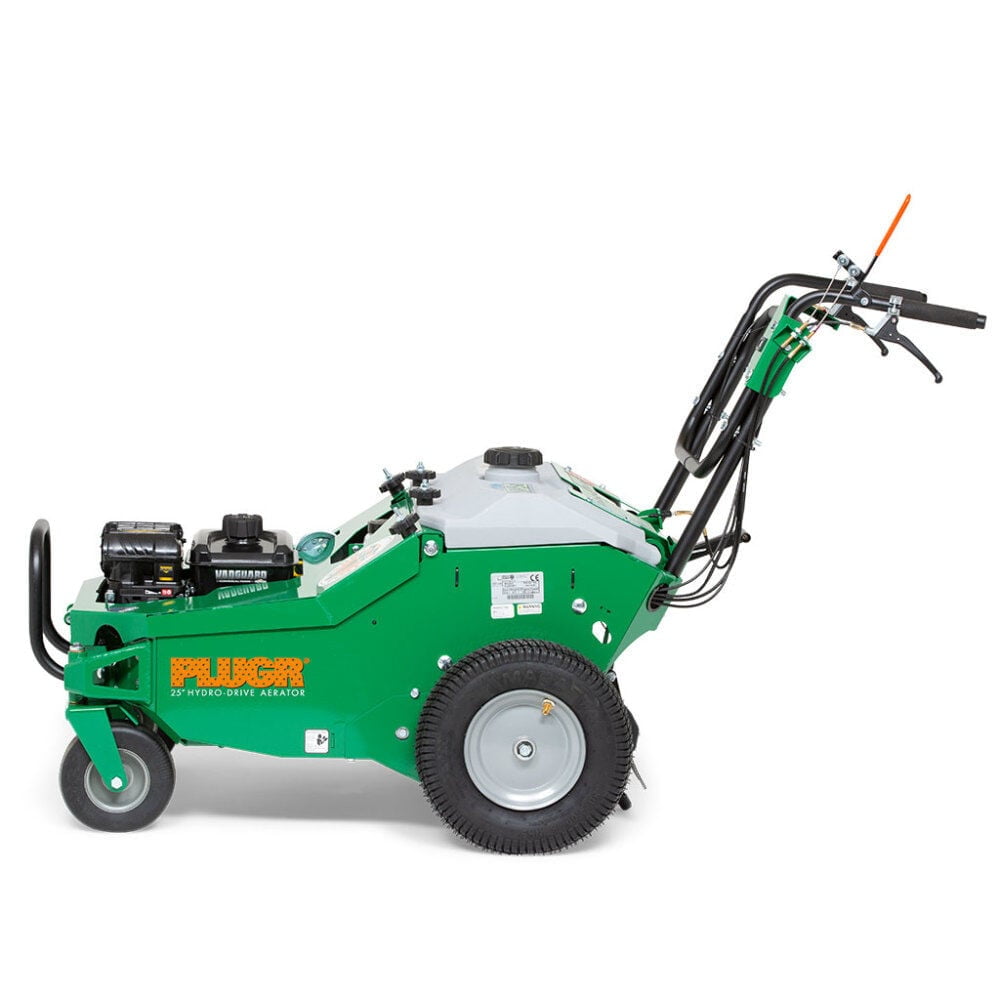 Billy Goat Plugr 25 in Hydro Drive Aerator, Self-Propelled Reciprocating Lawn Aerator with 203cc Vanguard Engine (25 in) 0b1qh