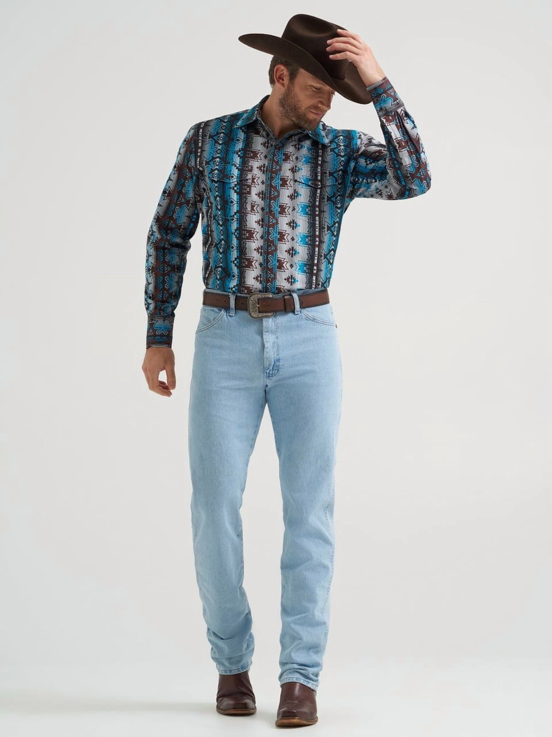 Wrangler Checotah Classic Fit Long Sleeve Shirt (Grey, XXL) xfjww
