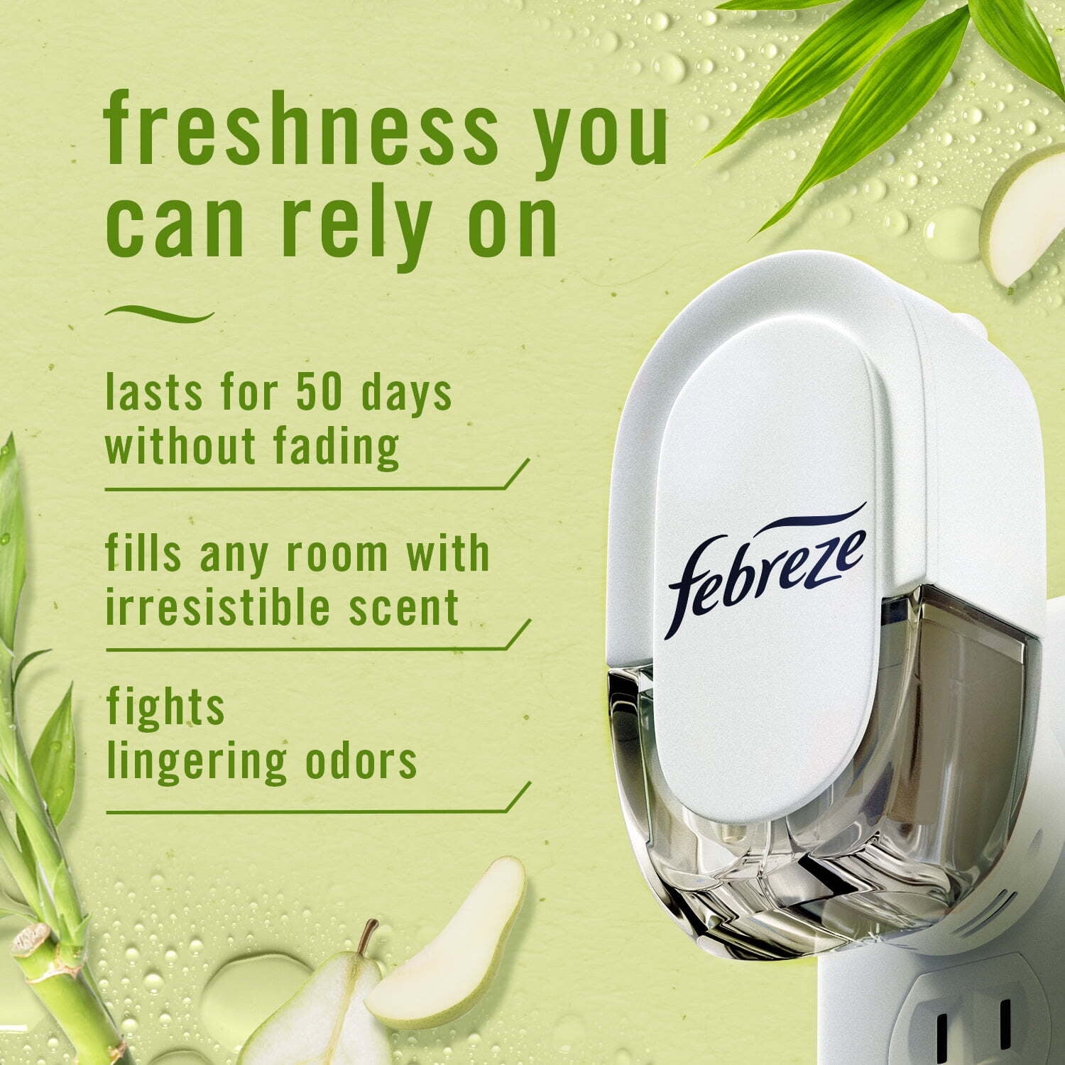 Febreze Fade Defy Plug In Air Freshener Scented Oil Refill, Light Bamboo (6 Pack, 0.87 fl oz) k8zhe