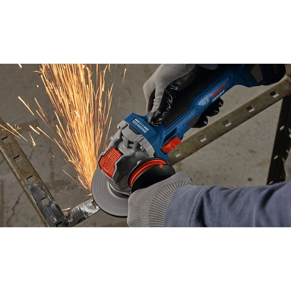 Bosch 18V Brushless Cordless X-LOCK Angle Grinder Kit with 4 Ah Battery (4.5 in) zj7wc