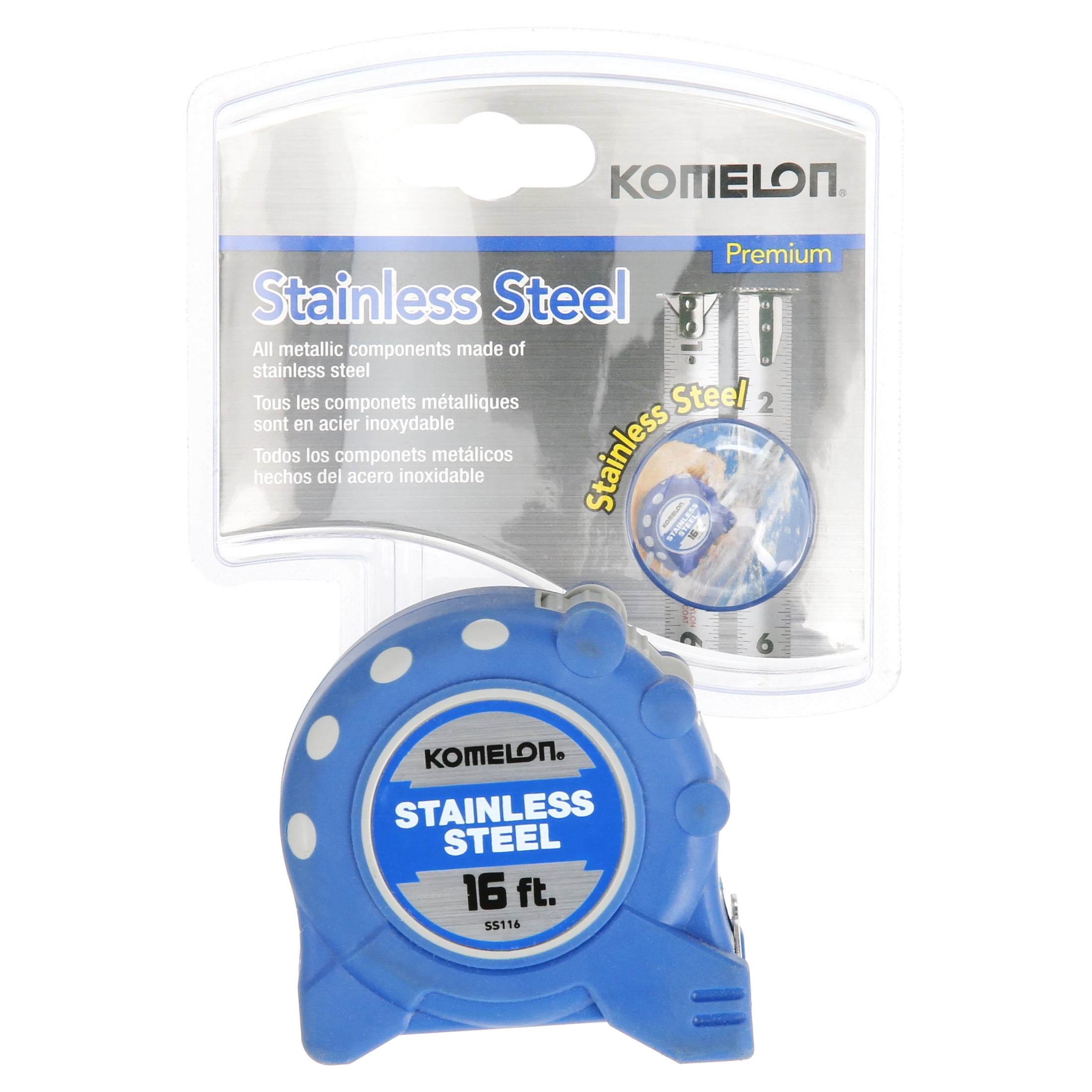 Komelon Stainless Steel Tape Measure (16 ft) hrwlw