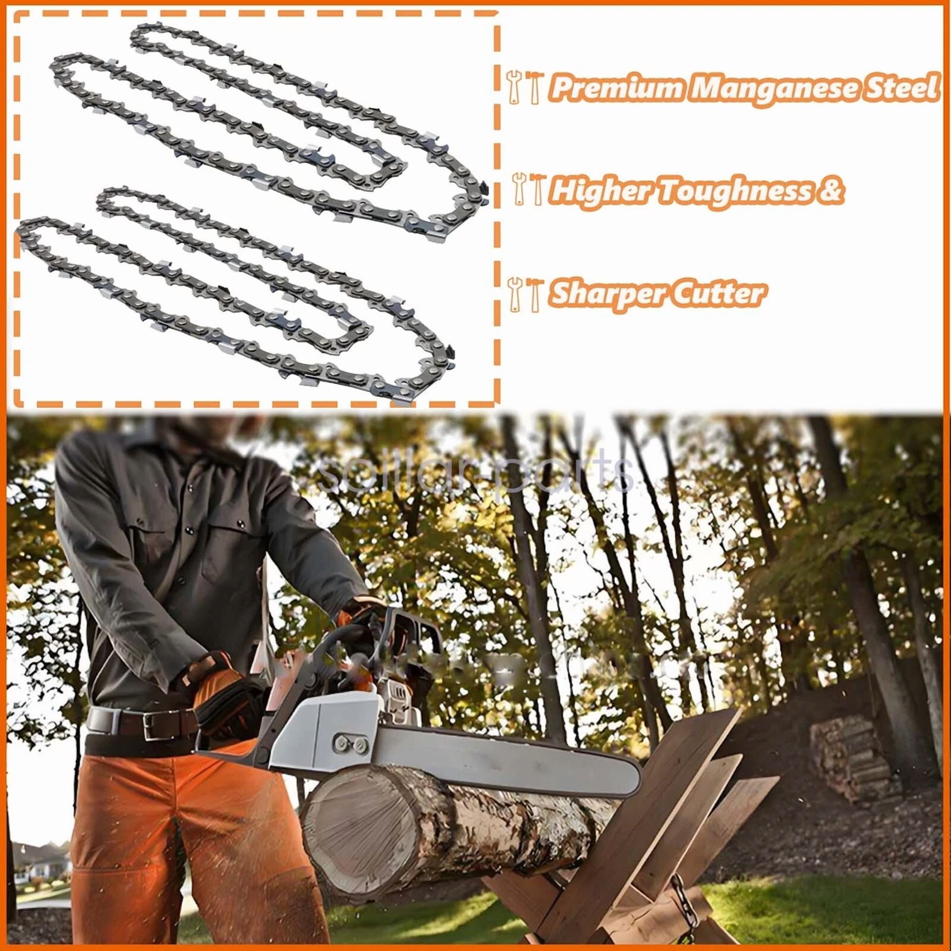 YANI Chainsaw Replacement Chain for Stihl MS170 MS180, 16 in Bar, 3/8 in LP, 55 DL, .043 Gauge (2 Pack) 6omhh