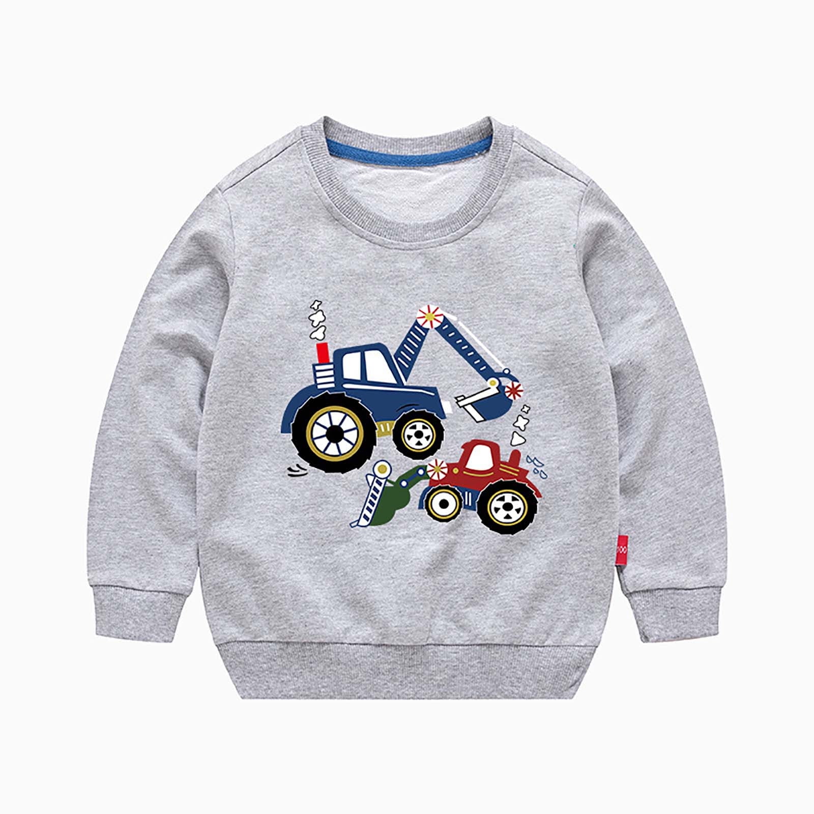 Robert Scheer Toddler Boys Crewneck Sweatshirt Long Sleeve Cotton Pullover (Gray, 2T) yuq6h