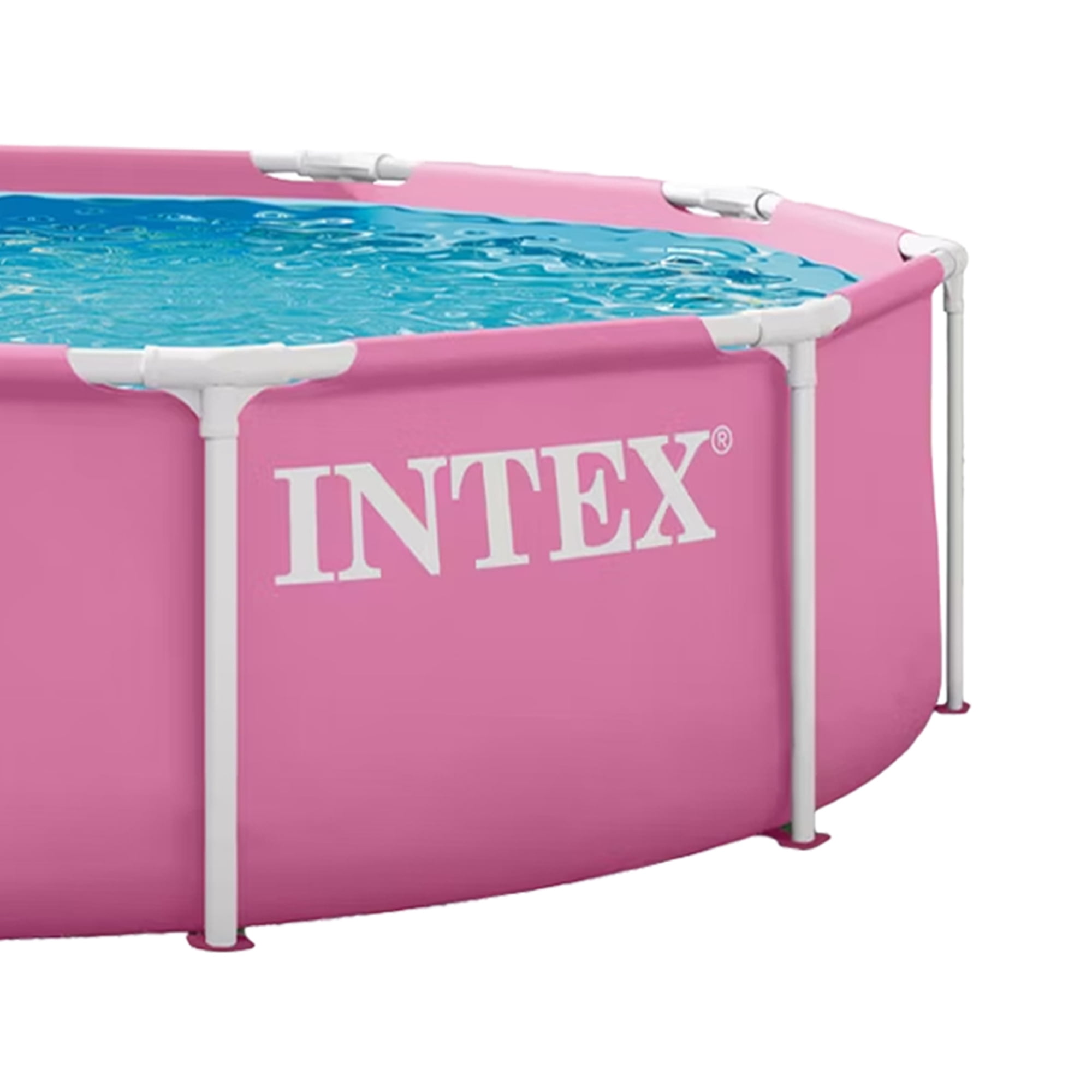 Intex 10 ft x 30 in Metal Frame Round Above Ground Swimming Pool (Blue, 10 ft x 30 in) h6o91
