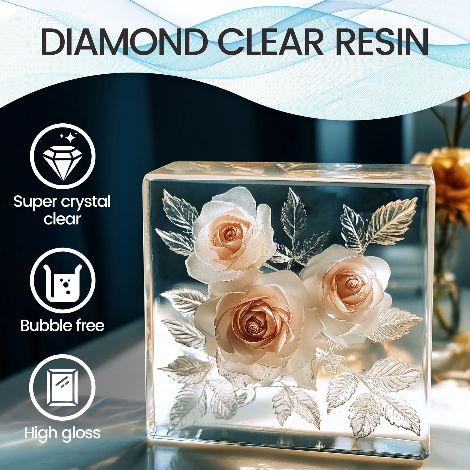 Panda Resin Deep Pour Epoxy Resin Kit for River Tables and Large Casting (Clear, 1.5 gal) nevv5