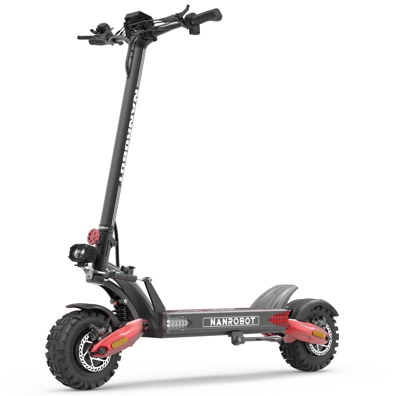 NANROBOT LS7+ Electric Scooter High-Performance Dual Motor Off-Road Commuter (Red, 300 lb Capacity) zpy41