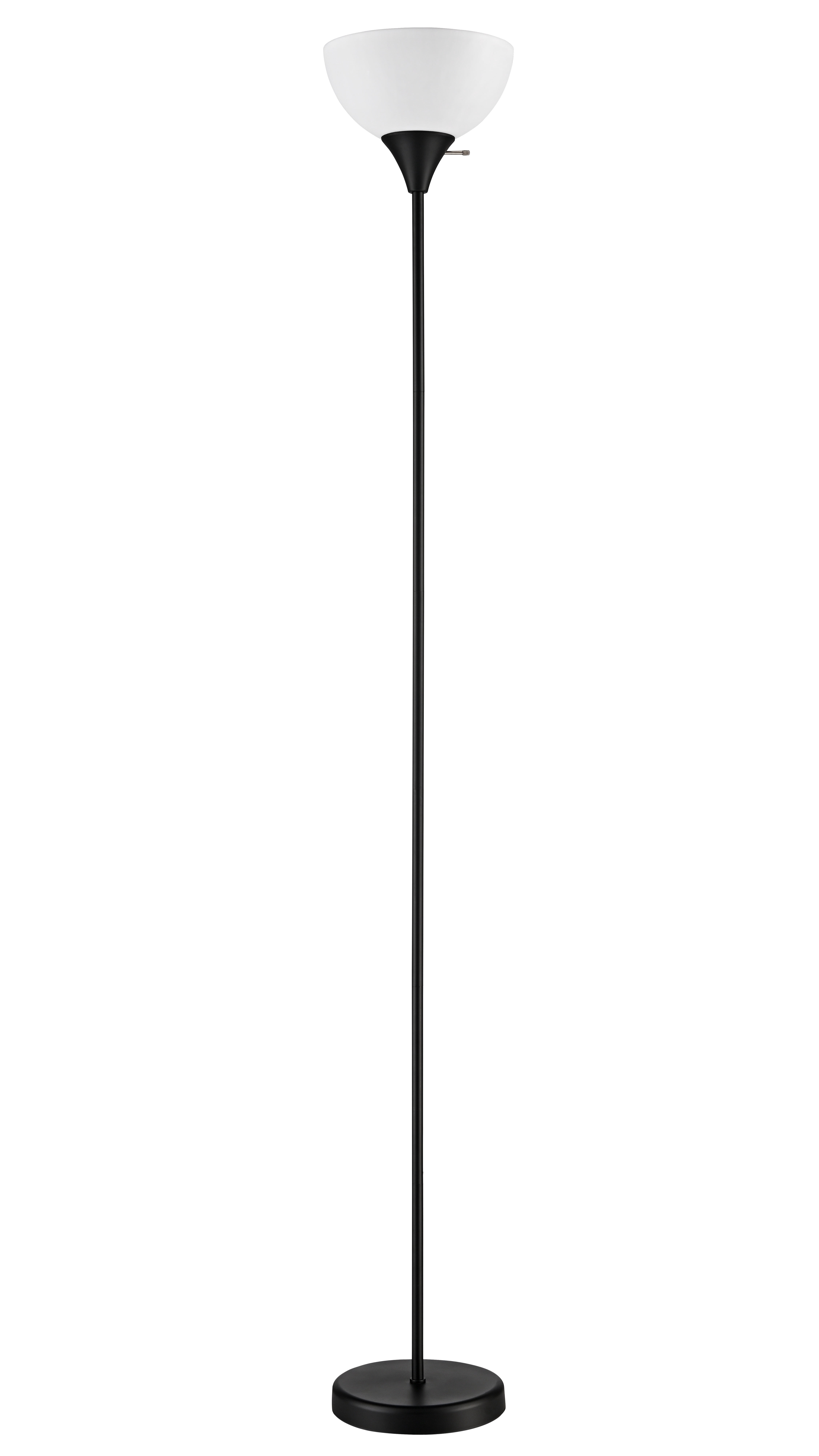 Mainstays 71-inch Floor Lamp with 3-Way Switch and Modern Design (Black, 71 in) 79dvy