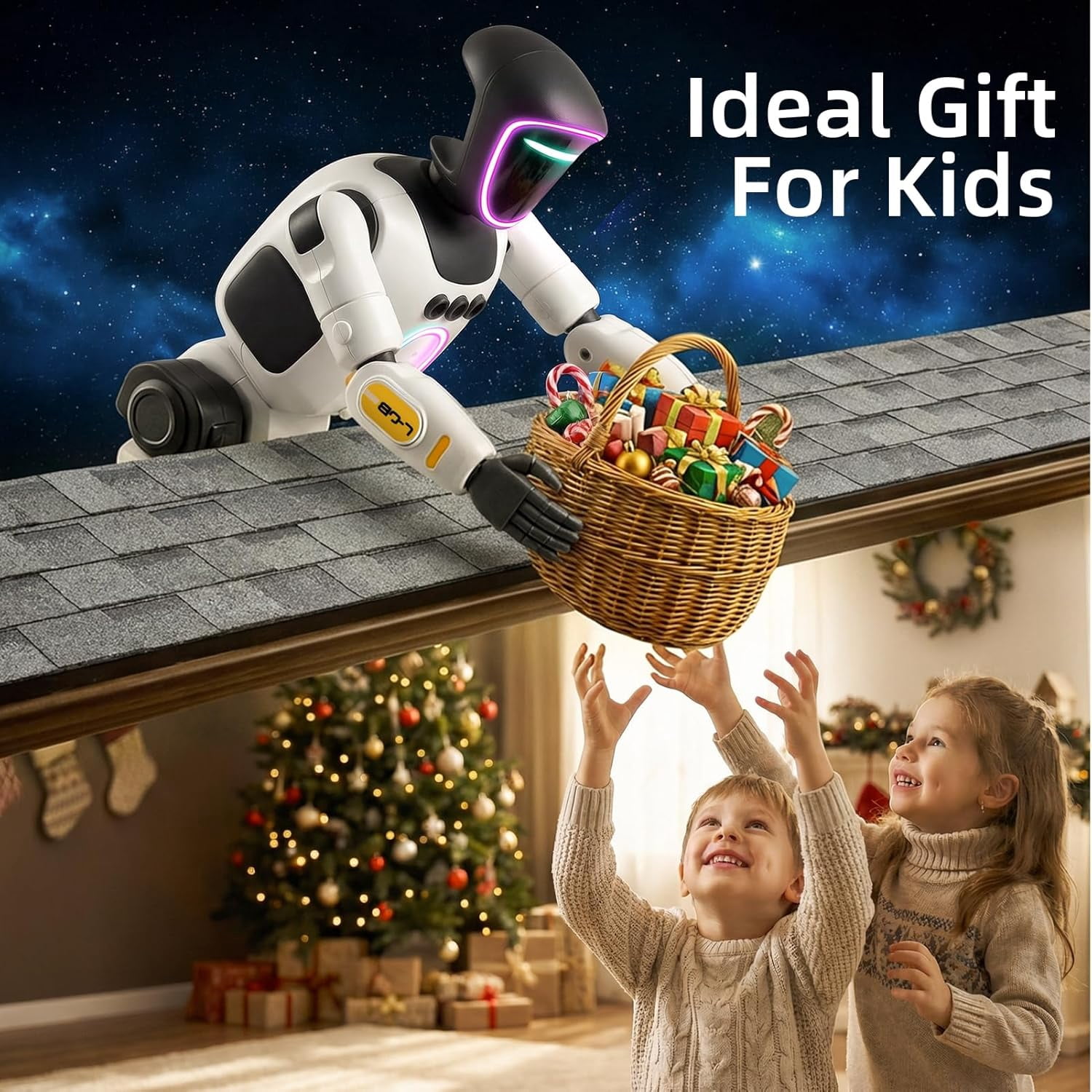 GMDISC Remote Control Robot Toy, Interactive Smart Programmable Robot with Gesture Sensing (White, 10 in) bca7a