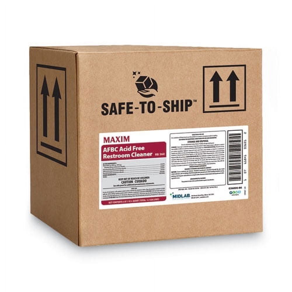 Maxim AFBC Non-Acid Restroom Cleaner, Disinfectant Surface Sanitizer, Fresh Scent (32 oz, 12 Pack) 4ofpl