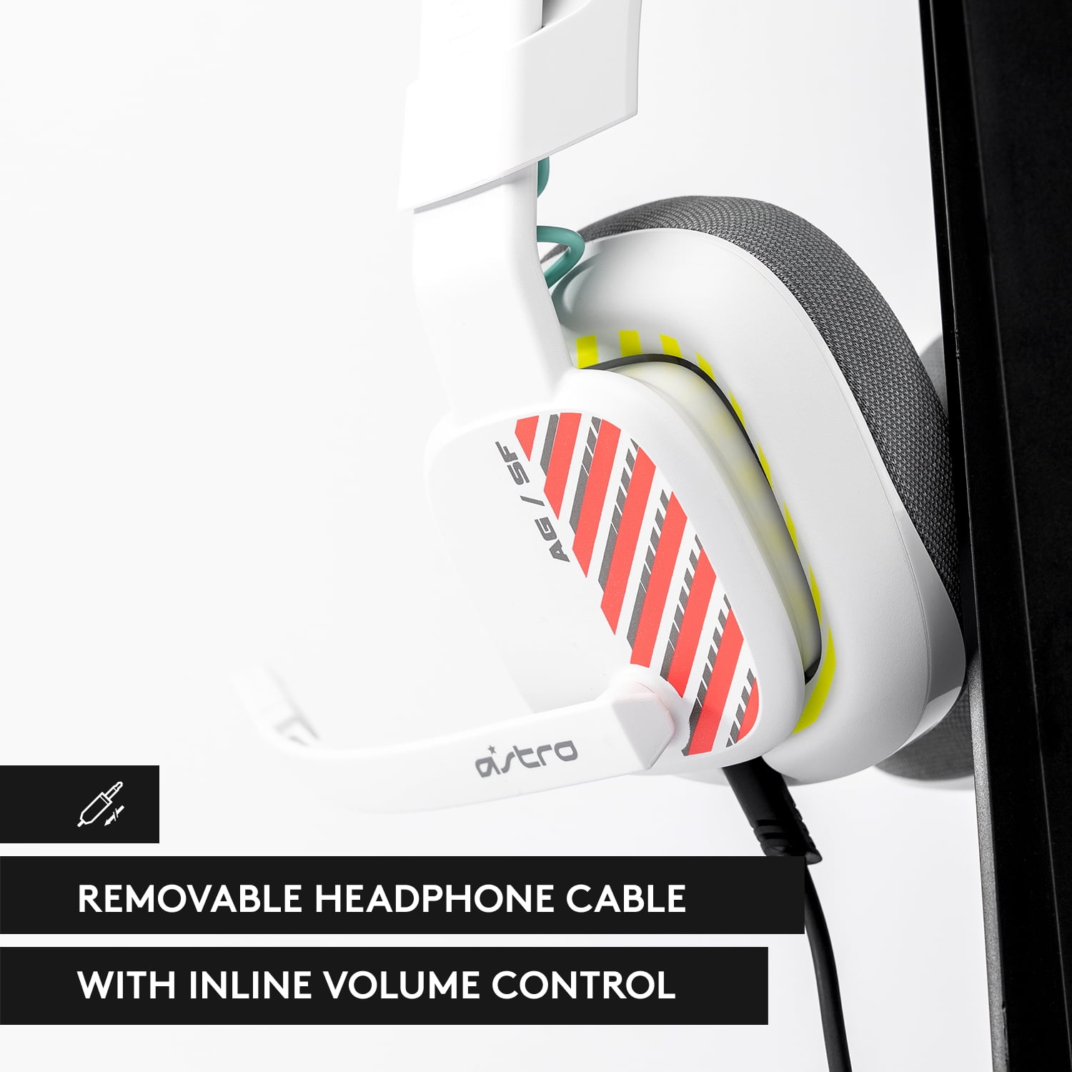 Logitech ASTRO A10 Gen 2 Wired Gaming Headset with Flip-to-Mute Microphone and 32 mm Drivers (White, Over-Ear) b30zg