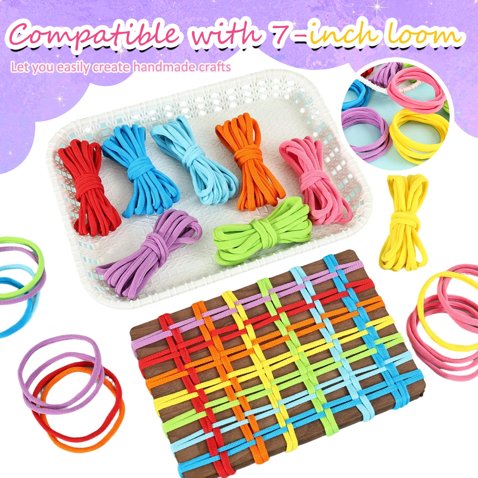 Keyohome Potholder Weaving Loom Refill Loops (800 Pieces, 8 Colors, 7 in) 34a0m