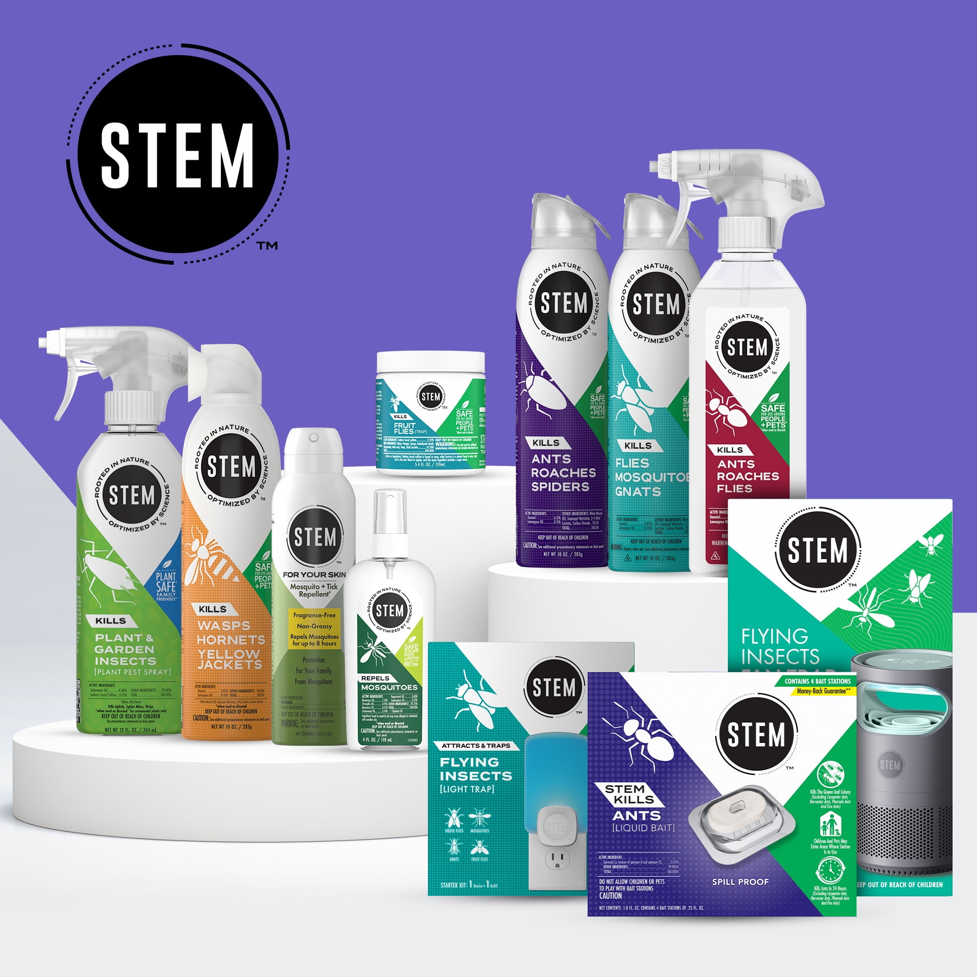 Stem Liquid Ant Killer Bait Stations (Spill-Proof, 4 Count) 61o4f
