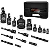 Matework 17-Piece Impact Socket Adapter and Universal Joint Set (1/4 in, 3/8 in, 1/2 in Drive) xv7x6