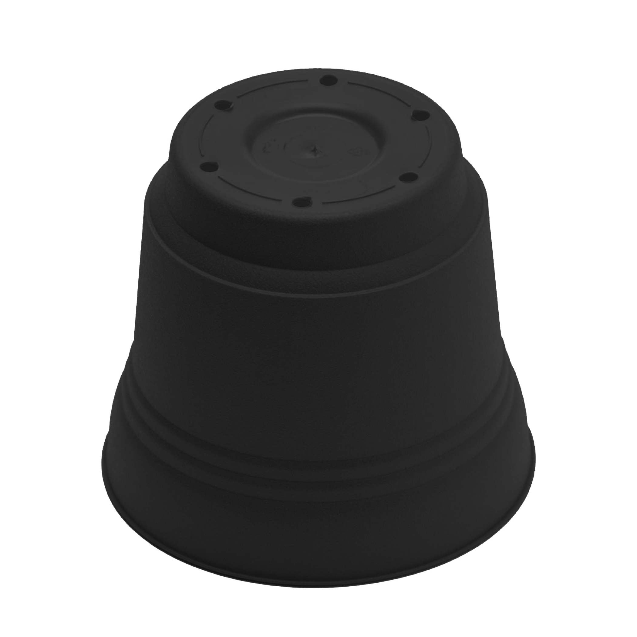 Bloem Saturn Round Plastic Planter with Snap-in Saucer and Drainage Holes (Black, 12.25 in) e0nhk