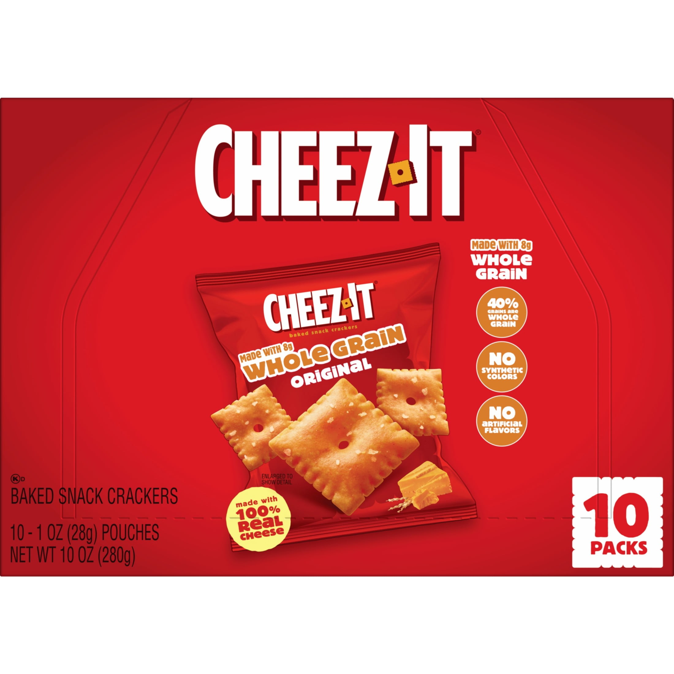 Cheez-It Original Baked Snack Crackers, Made with Whole Grain (10 oz, 10 Count) 58ahh