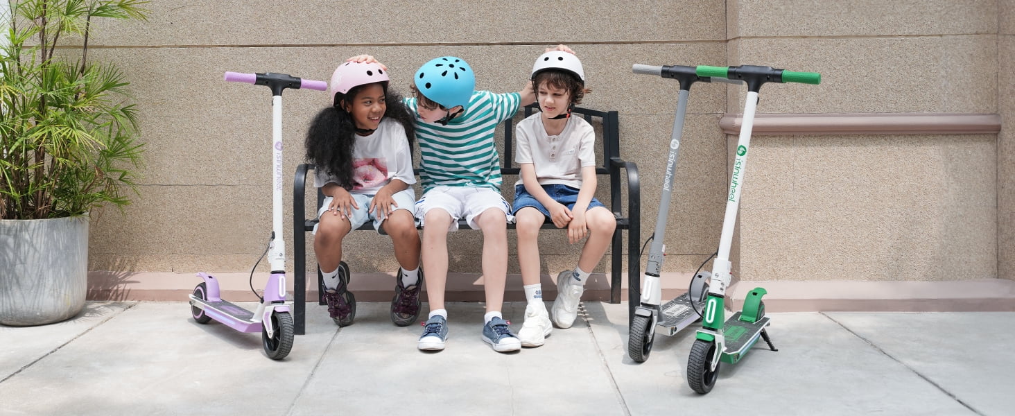 Rolldustry Electric Scooter for Kids with 200W Motor, 3 Speed Settings, LED Display, and Colorful Lights (Blue, 15.2 lbs) 5ge3y