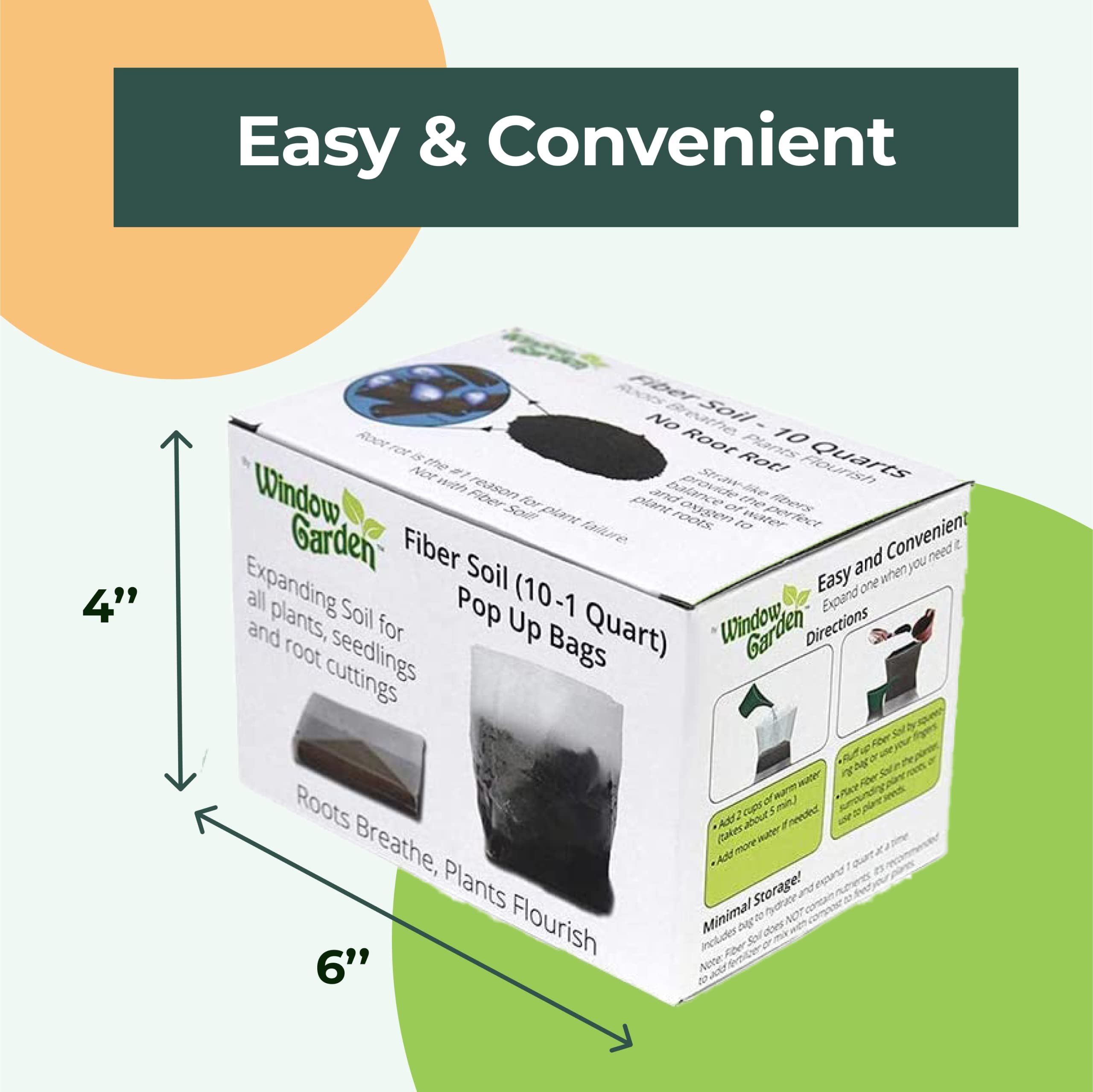 Window Garden Organic Fiber Potting Soil Mix with Hydrating Bag (10 qt) gc34c
