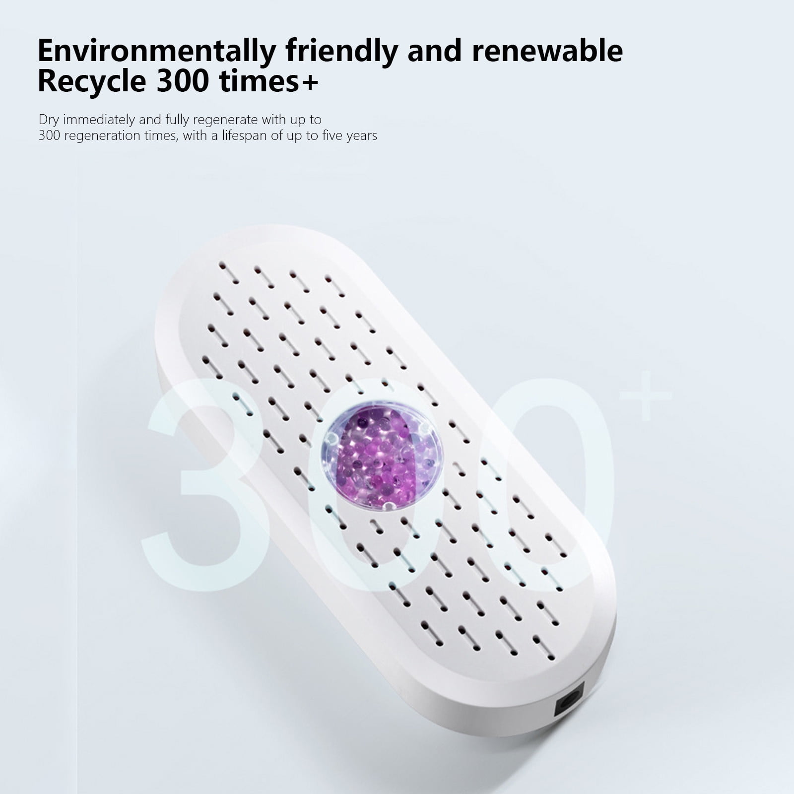 YUNAFFT Mini Dehumidifier Portable Rechargeable Moisture Absorber for Closets and Cabinets (White, 6.3 in) 17gh4