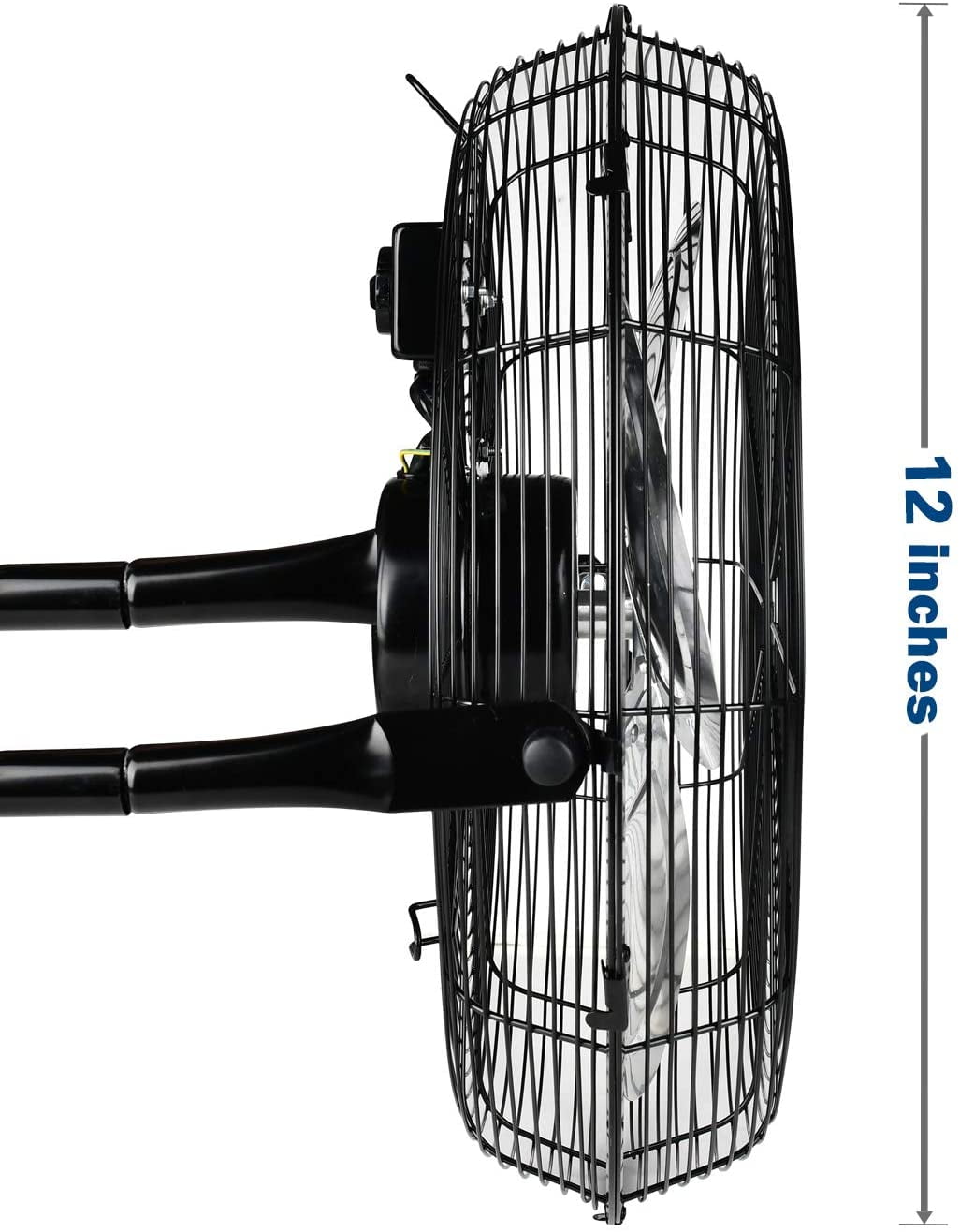 Simple Deluxe 12 in High Velocity Floor Fan, 3-Speed Heavy Duty Metal Air Circulator for Home and Workshop (Black, 12 in) y98by