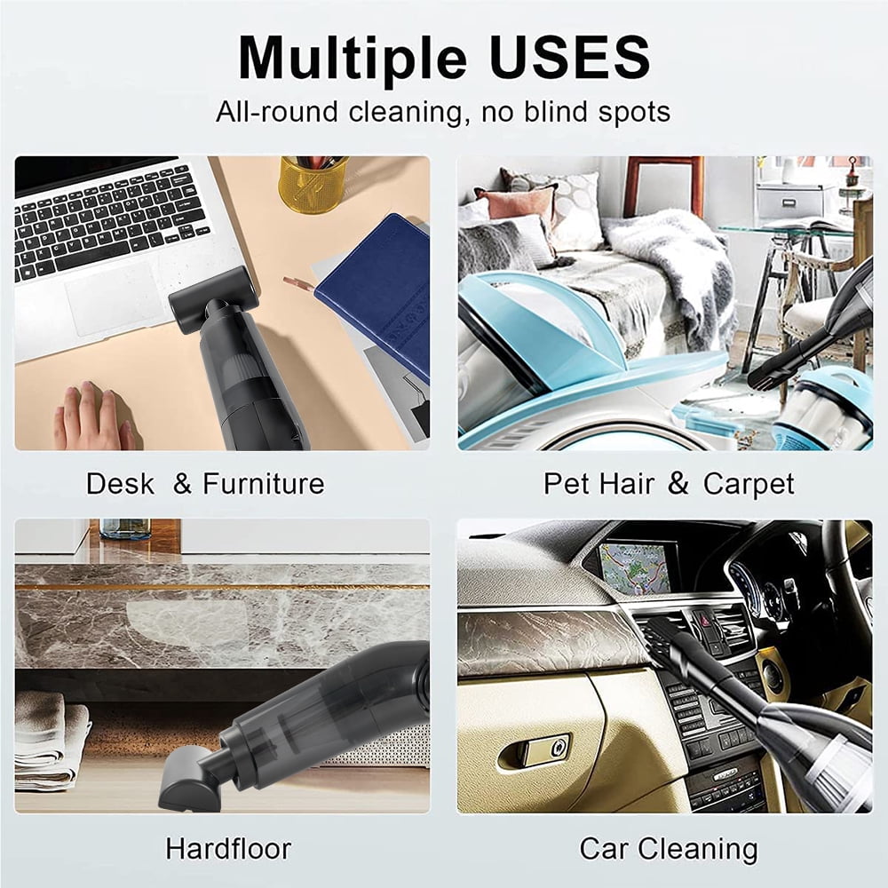 COWIN Portable Cordless Handheld Car Vacuum Cleaner (Black, 13.27 in) kjjbe