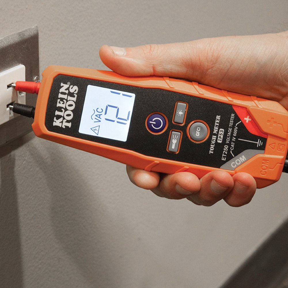Klein Tools ET250 AC/DC Voltage and Continuity Tester (Orange, 1 Pack) gwmn0