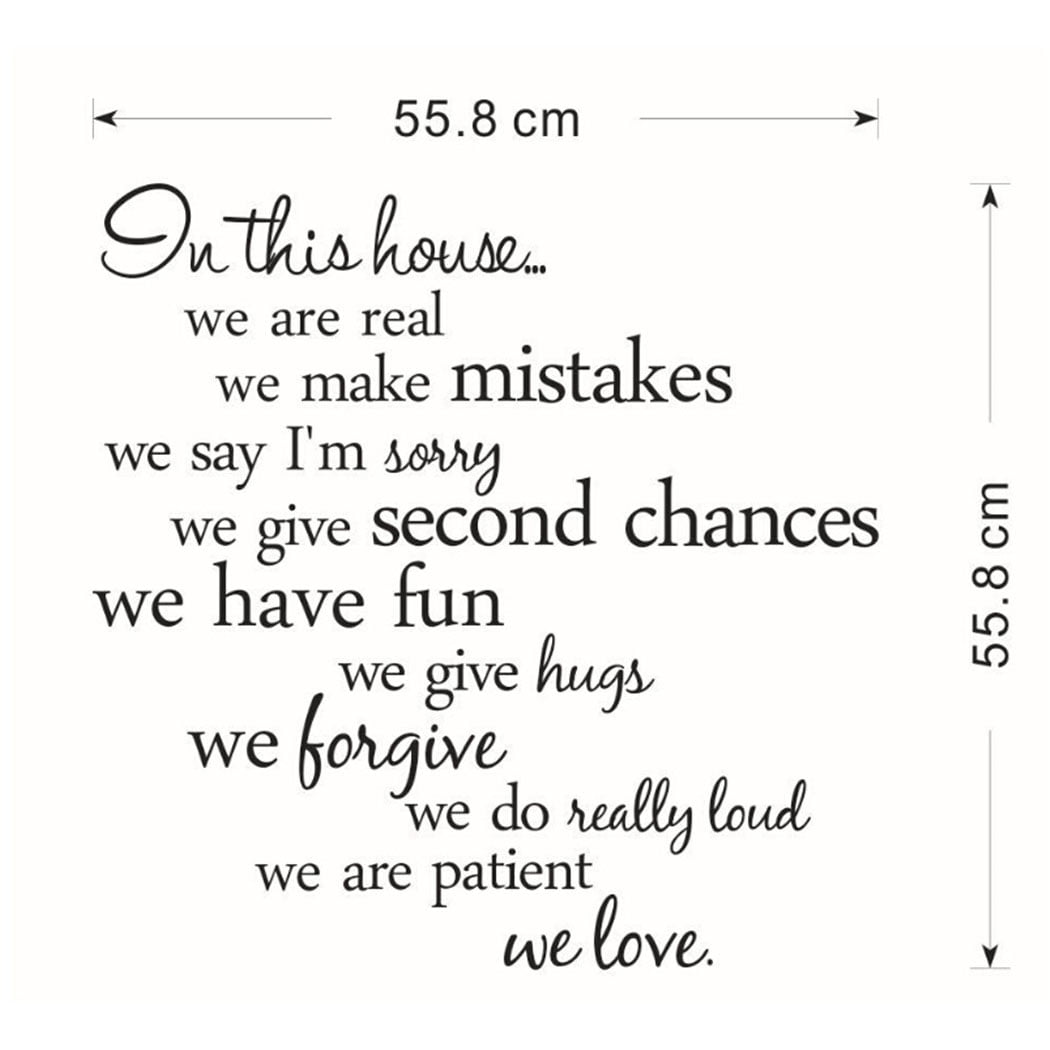 Decalgeek Family Proverbs Wall Sticker Decal (Black, 24 in x 36 in) z80bh