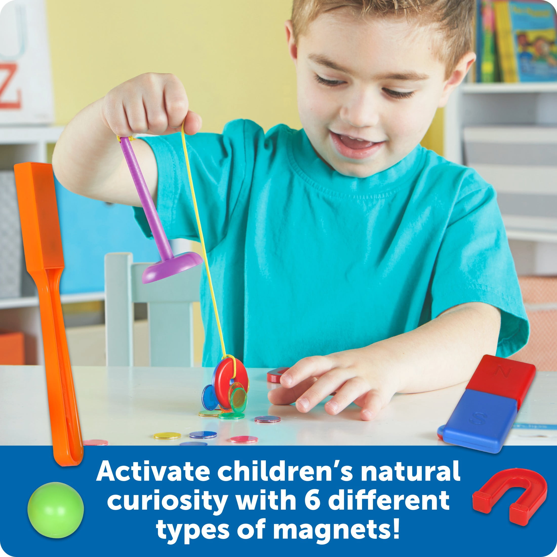 Learning Resources STEM Explorers Magnet Movers Science Activity Set (Multi-Color, 1 Set) uqh71