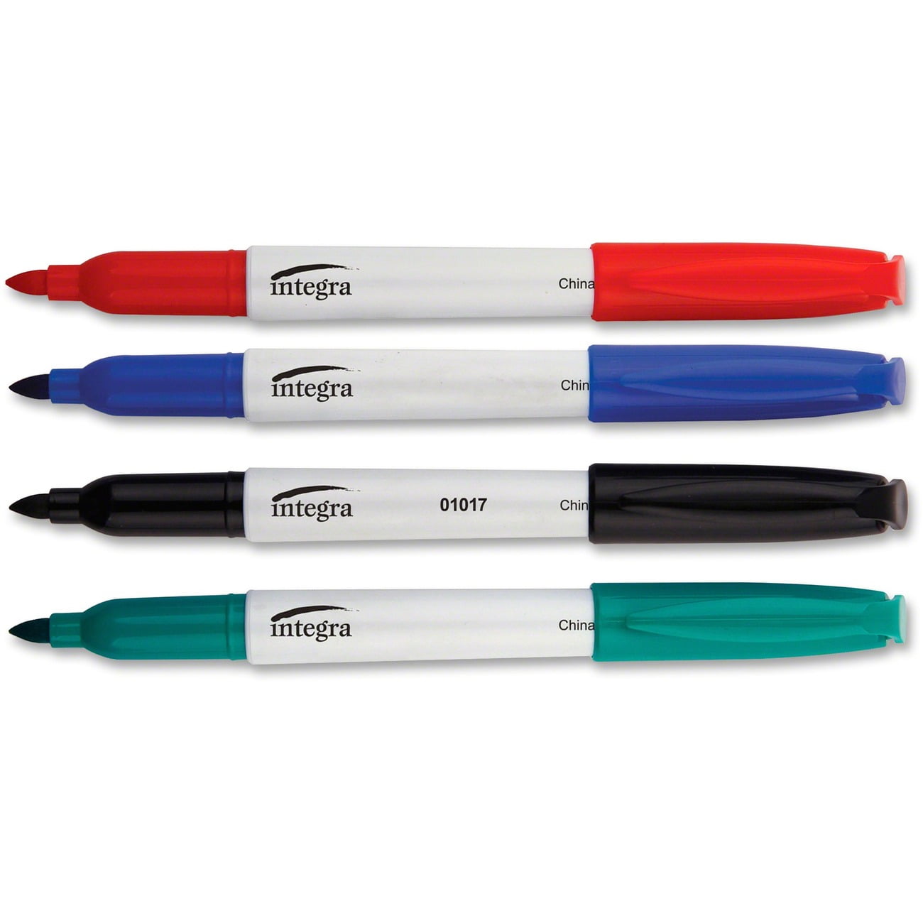 Integra Dry-Erase Whiteboard Markers, Bullet Tip, Low-Odor Ink (Assorted Colors, 4-Pack) rn72b