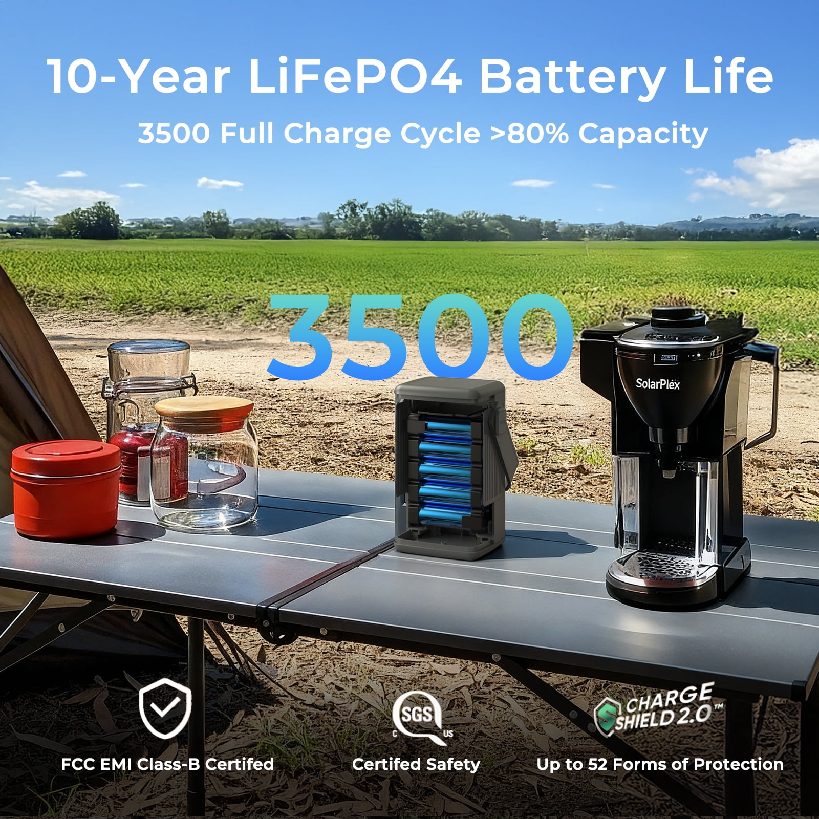 SOLARPLAY Q100 Portable Power Station, 96Wh LiFePO4 Solar Generator with 100W Fast Charging (Grey, 96Wh) 1j7g0