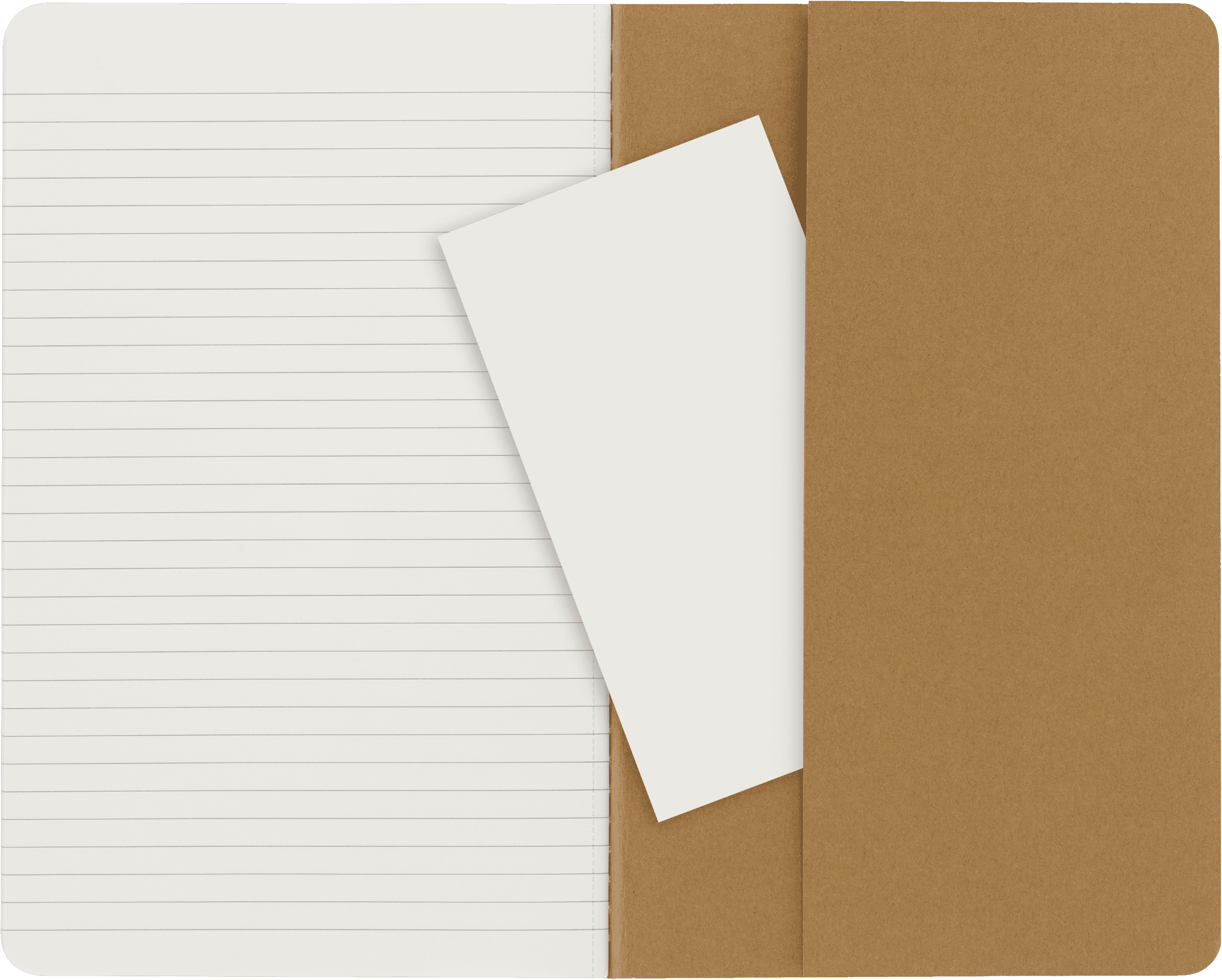 Moleskine Cahier Journal Set, Ruled Notebooks with Flexible Cardboard Cover (Kraft Brown, 5 in x 8.25 in, 3 Pack) d171w