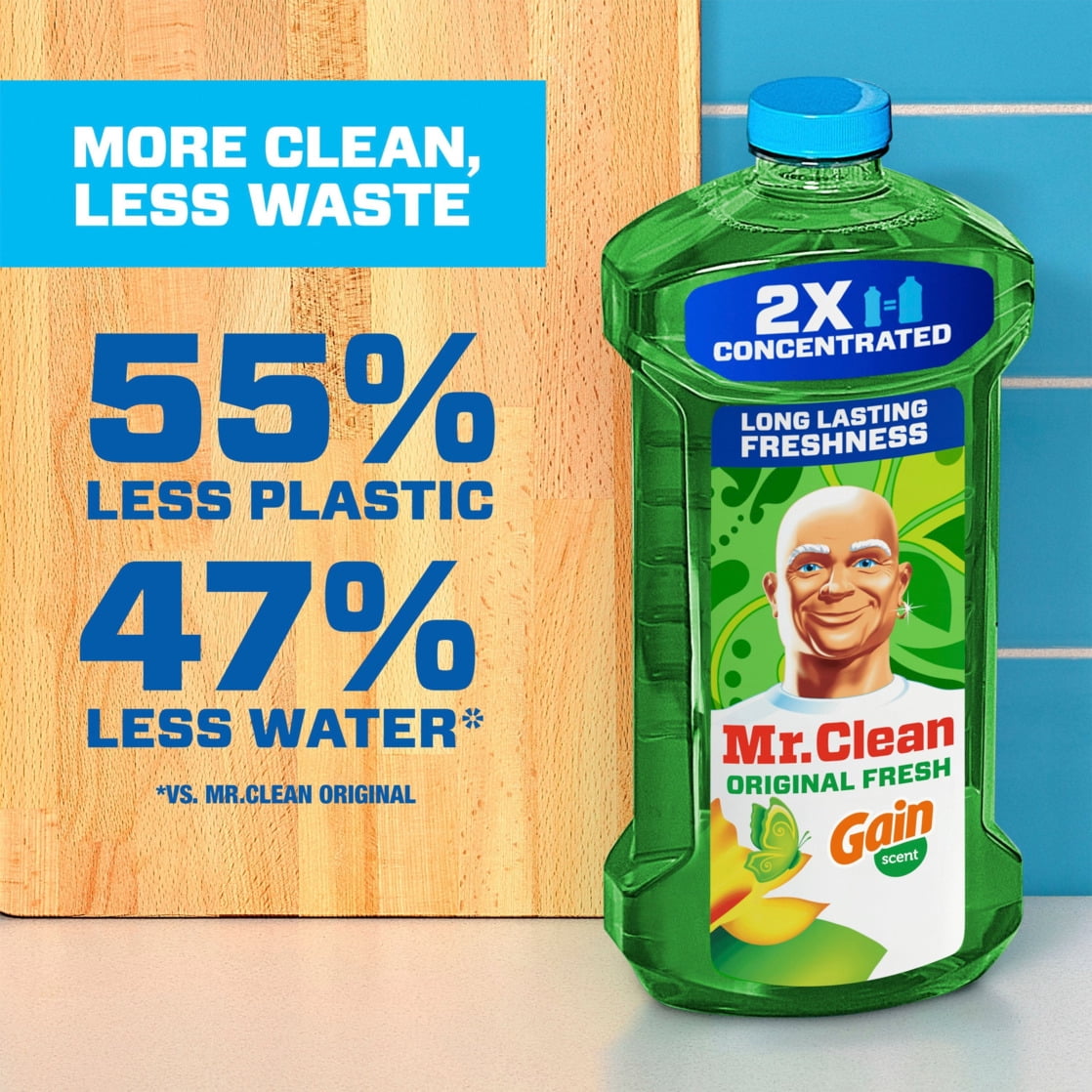 Mr. Clean 2X Concentrated All Purpose Floor Cleaner, Gain Original Scent (23 fl oz) h631v