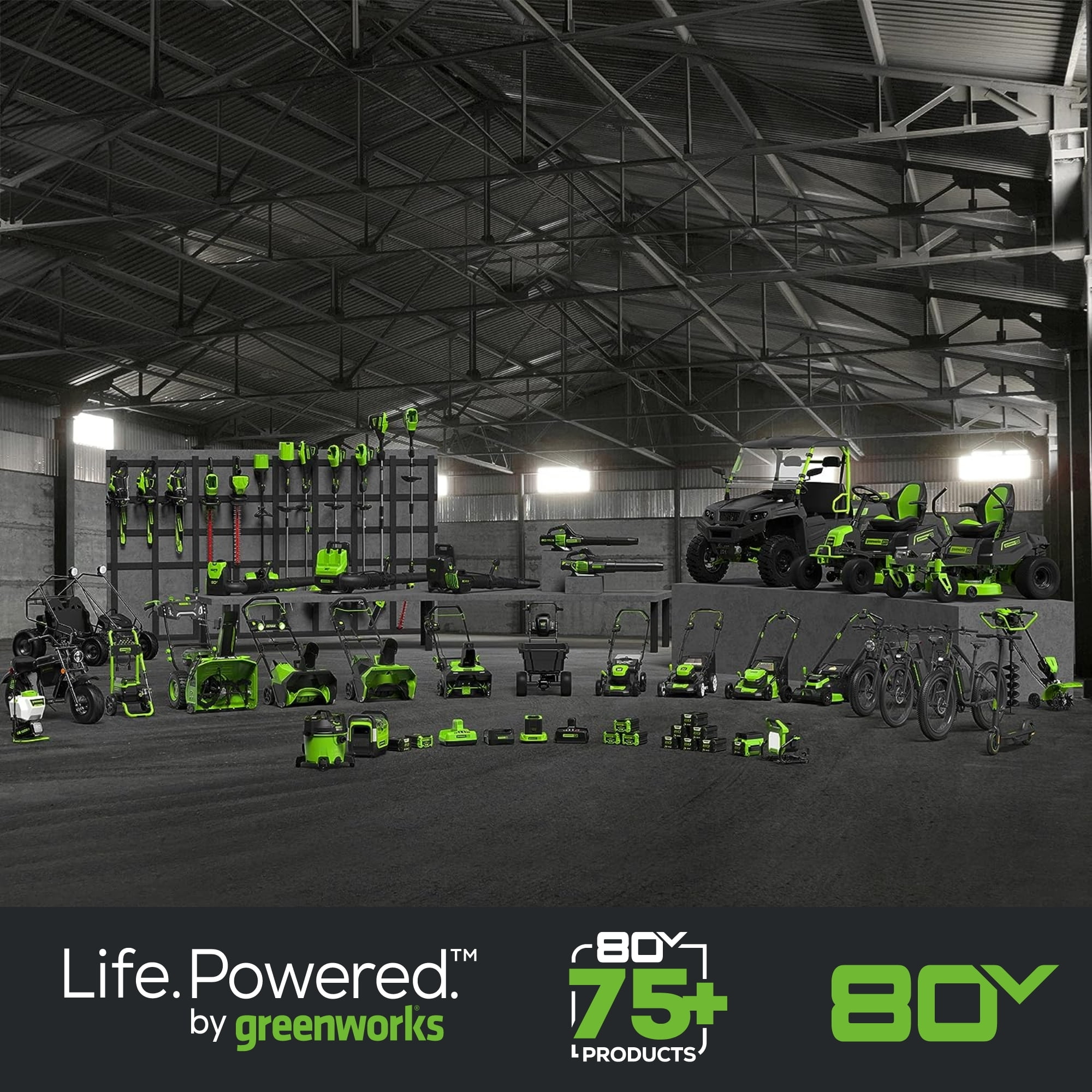 Greenworks 80V 750 CFM Cordless Backpack Leaf Blower with 4.0Ah Battery and Rapid Charger ya32f
