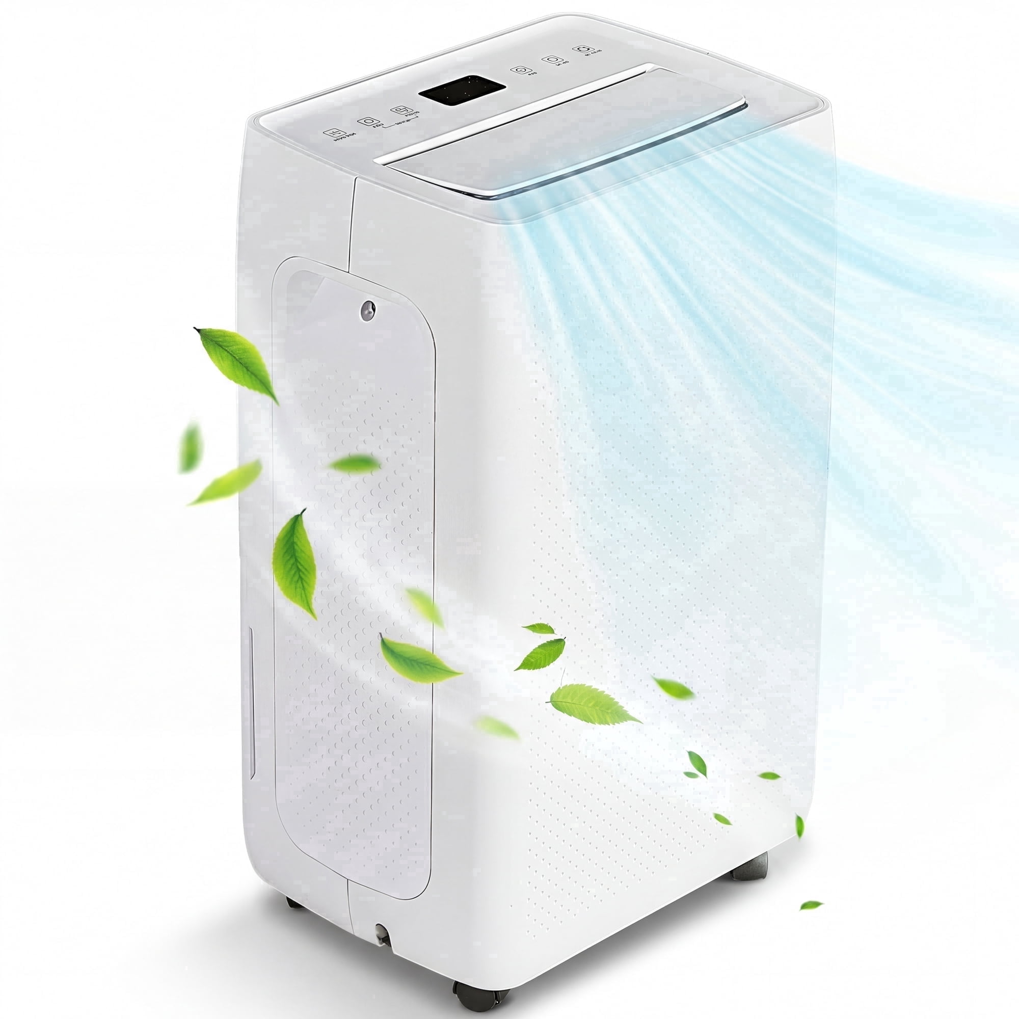 SHOUFTW 30 Pint Dehumidifier for Basement and Large Rooms, Smart Humidity Control with Auto Drain (White, 70 oz) 6q91g