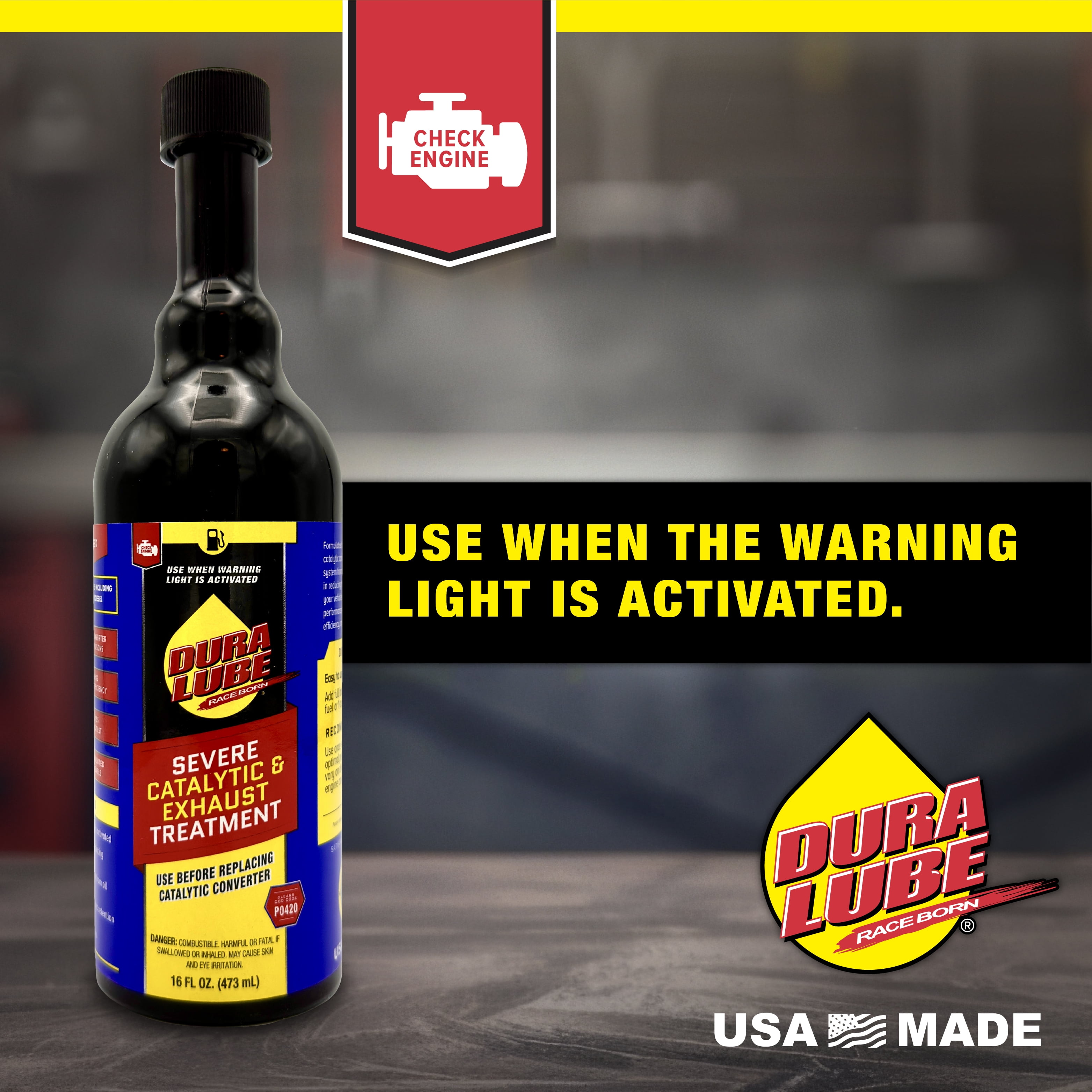 Dura Lube Catalytic & Exhaust System Treatment Emissions Additive Converter Cleaner (16 fl oz) ftgy3