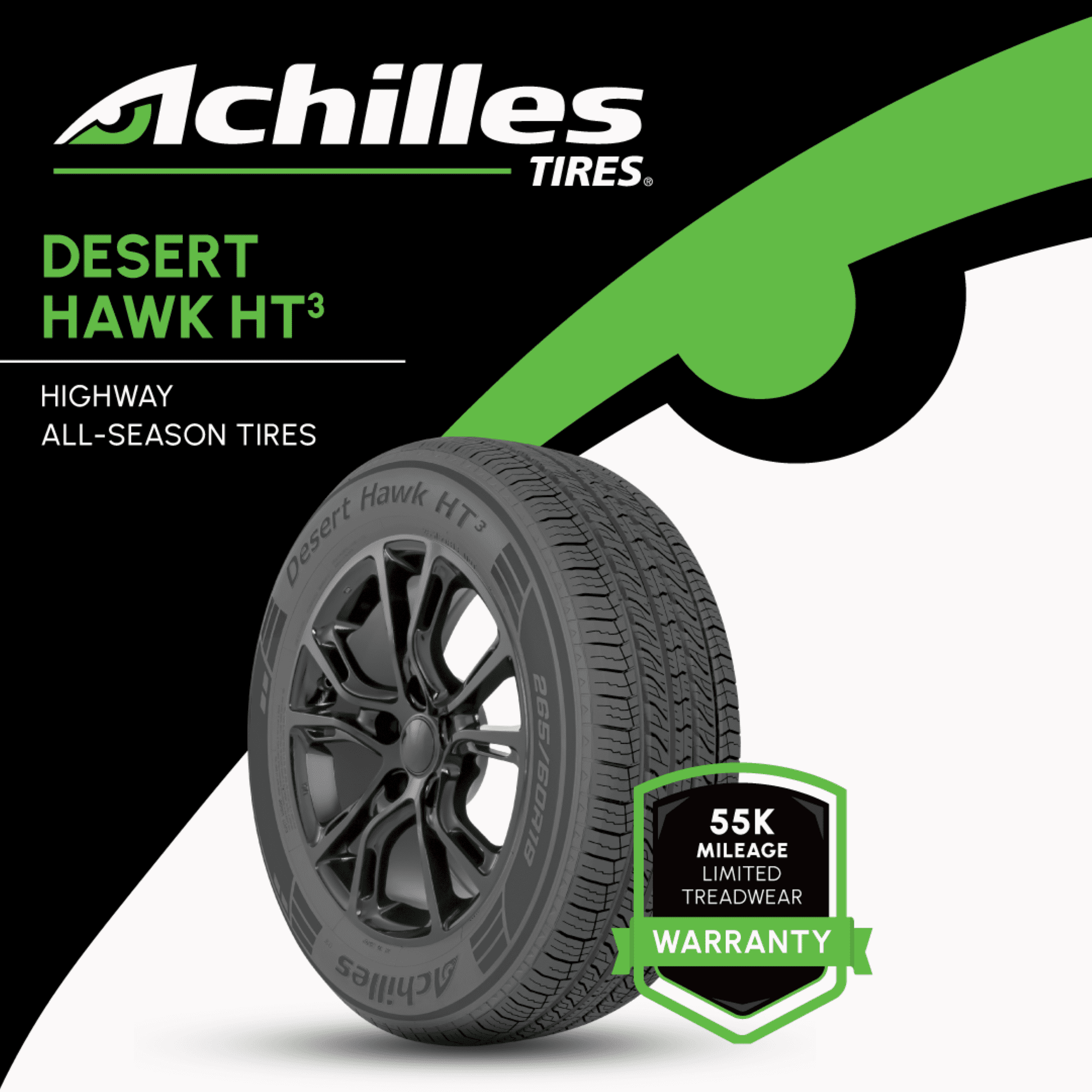 Achilles Desert Hawk HT3 Highway All-Season SUV Tire (Black, 235/60R18) 866zl