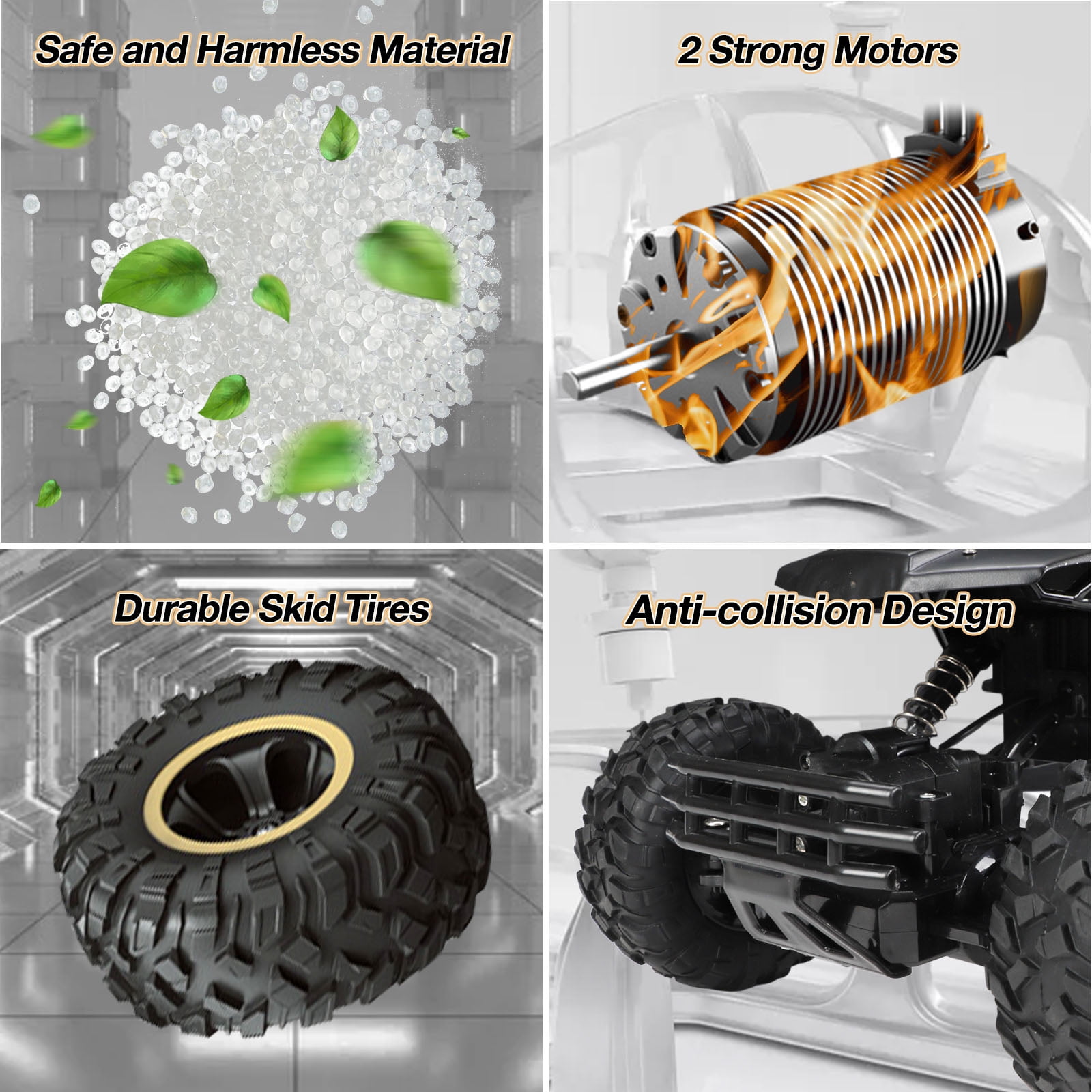 Wisairt 1:12 Scale RC Monster Truck, 4WD Remote Control Off-Road Vehicle with Alloy Body (Black, 1:12 Scale) i4gm9