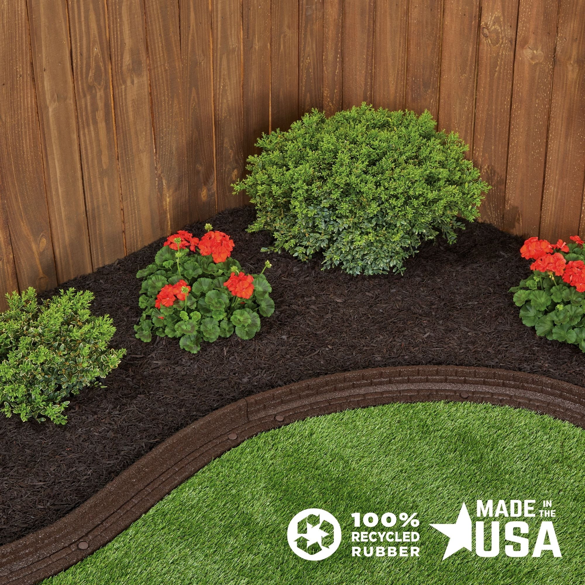 GroundSmart Shredded Rubber Mulch for Landscaping and Playgrounds (Brown, 1.5 cu ft) f0msn