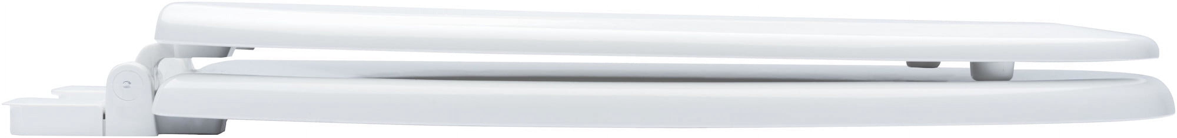 PROFLO Elongated Toilet Seat with Slow Close Hinge and Anti-Slip Pads (White, 18.5 in x 14 in) upyry