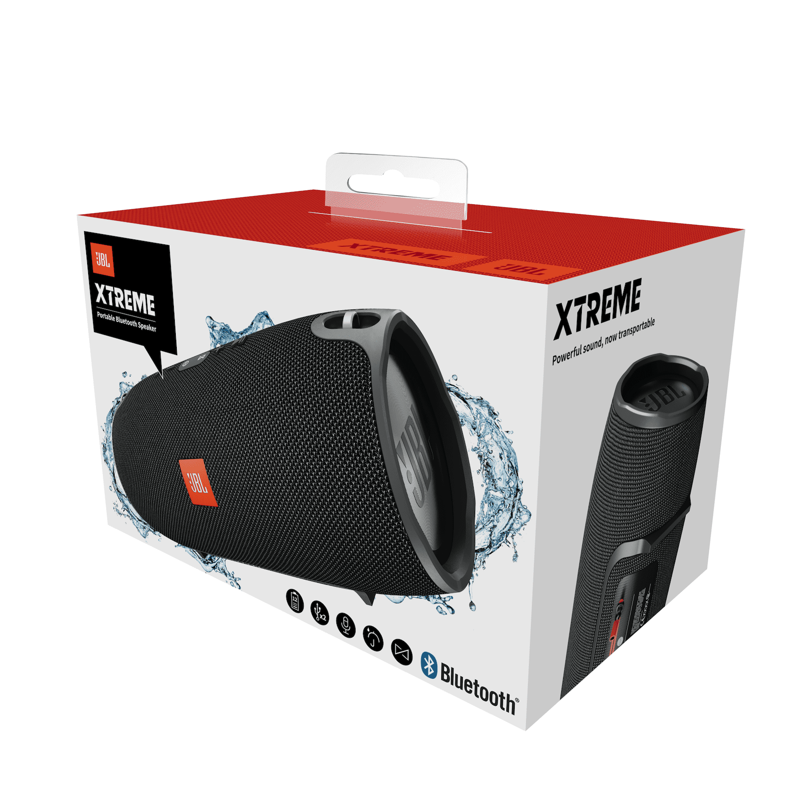 JBL Xtreme Portable Bluetooth Speaker, Splashproof Wireless Stereo Sound (Blue, 1 Unit) mzice