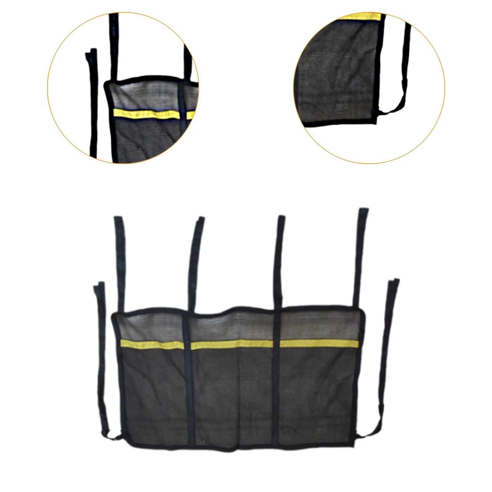 yotijay Trampoline Shoe Storage Organizer Net with Three Mesh Pouches (Black, 32.7 in x 19.7 in) 8ifo0