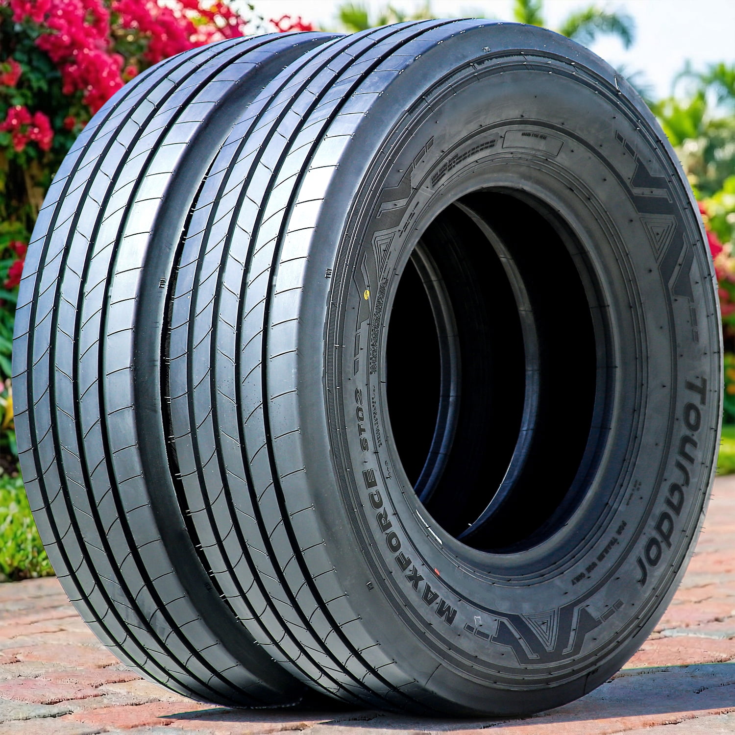 Tourador MaxForce ST02 All Steel Trailer Tire (ST225/75R15, 14 Ply, Load Range G) 6amgb