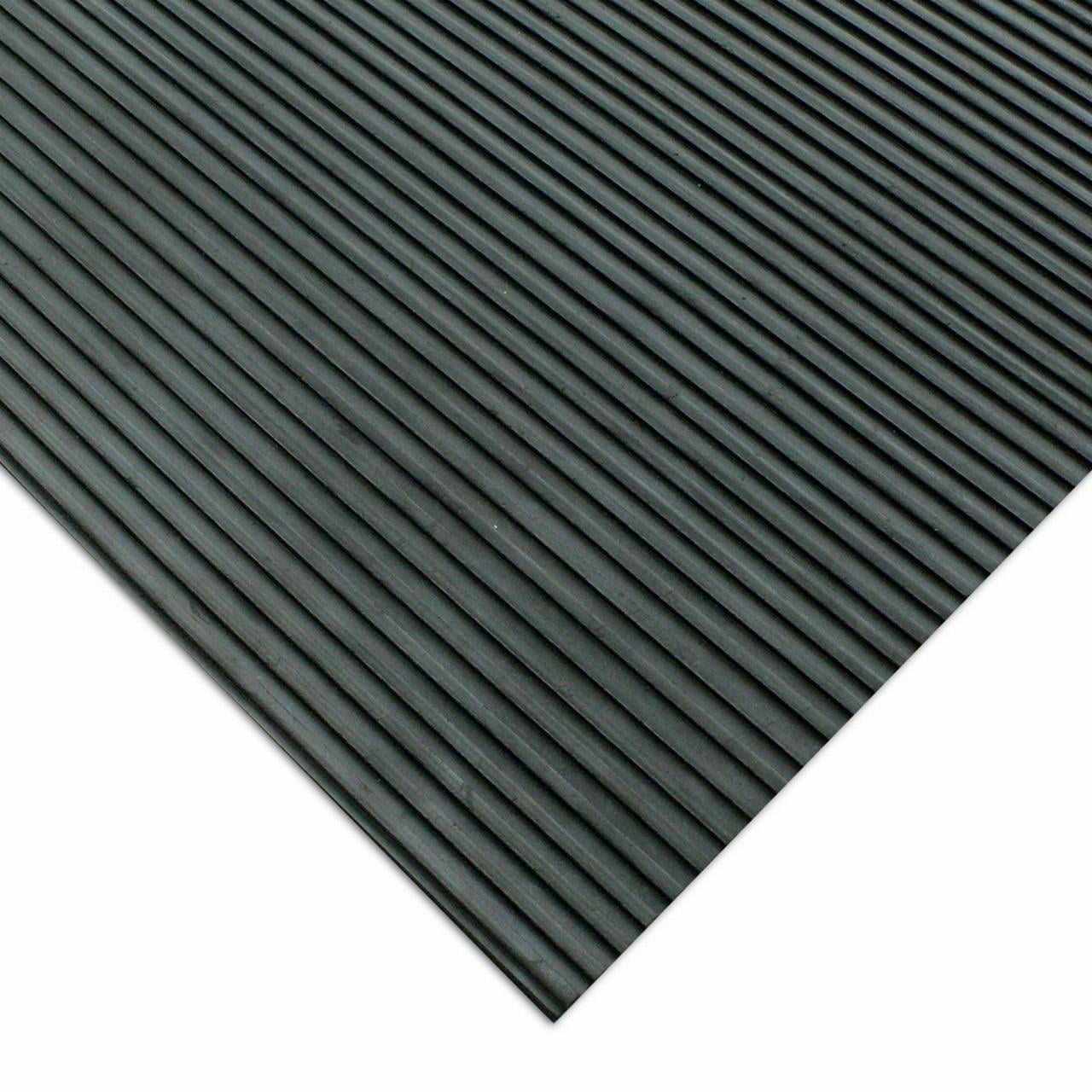Rubber-Cal Ramp-Cleat Non-Slip Outdoor Rubber Mat (Black, 1/8 in x 3 ft x 15 ft) 7vp7j