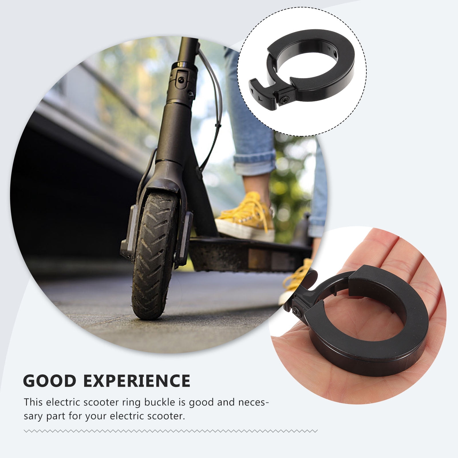 HONMEET Electric Scooter Folding Ring Buckle Replacement Part (Black, 1 Set) qxxwn