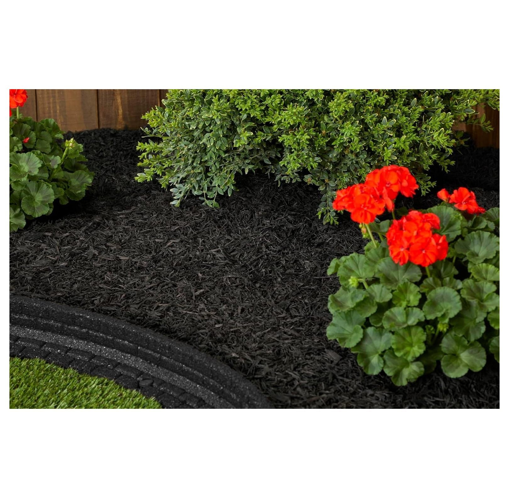Exlonjet Premium Shredded Rubber Mulch for Landscaping and Playground Surfacing (Black, 27 lb) 44q6s