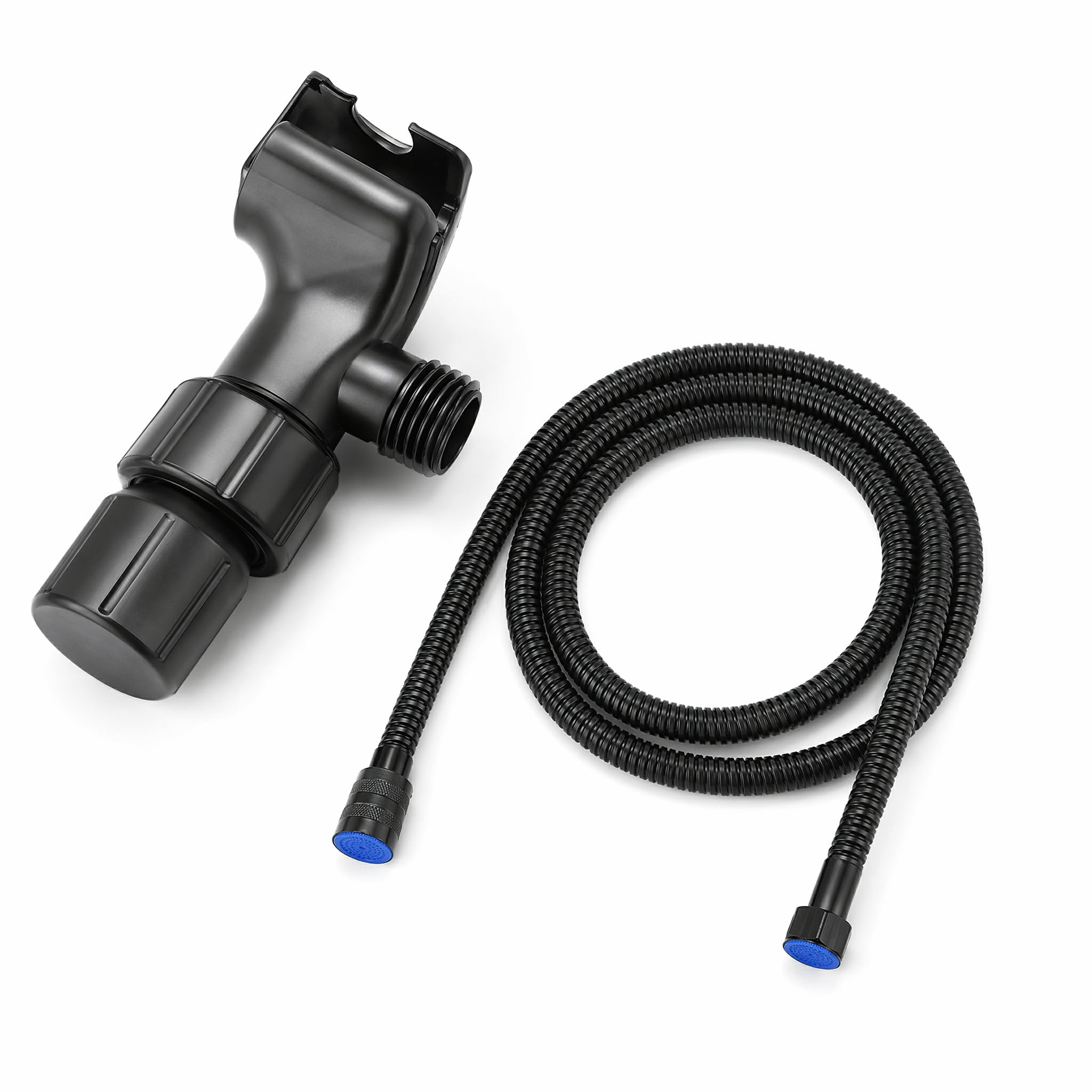 Lsupdaol Stainless Steel Shower Hose with Adjustable Arm Holder and Replacement Head (Black, 79 in) ev9sr